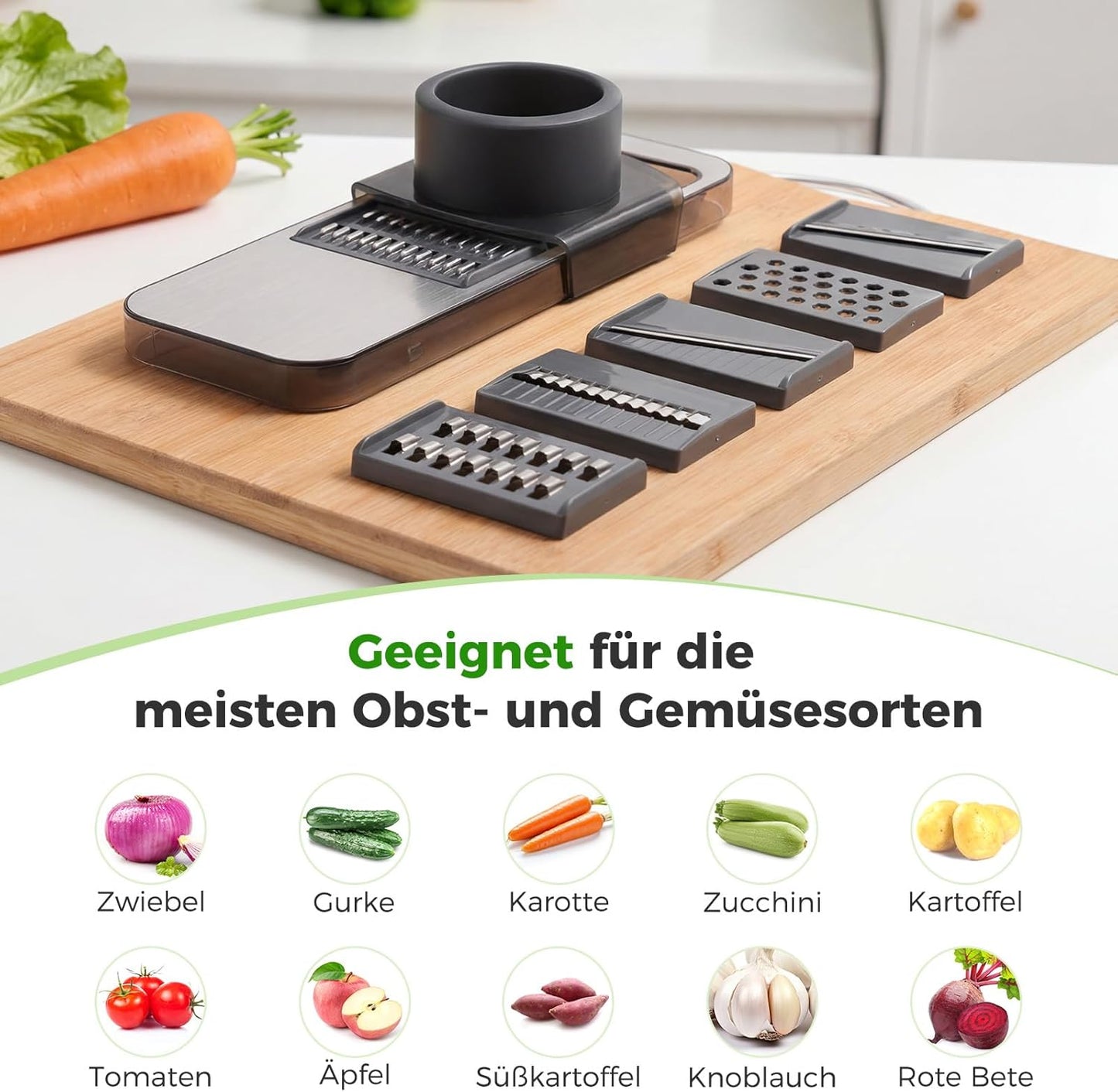 Gemüsehobel mit 6 Klingen