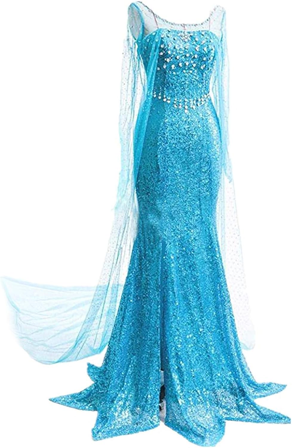 Prinzessin Elsa Kostüm für Damen, Blau S