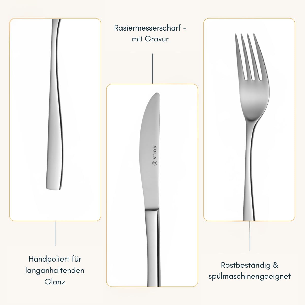 Lotus Besteck-Set für 8 Personen