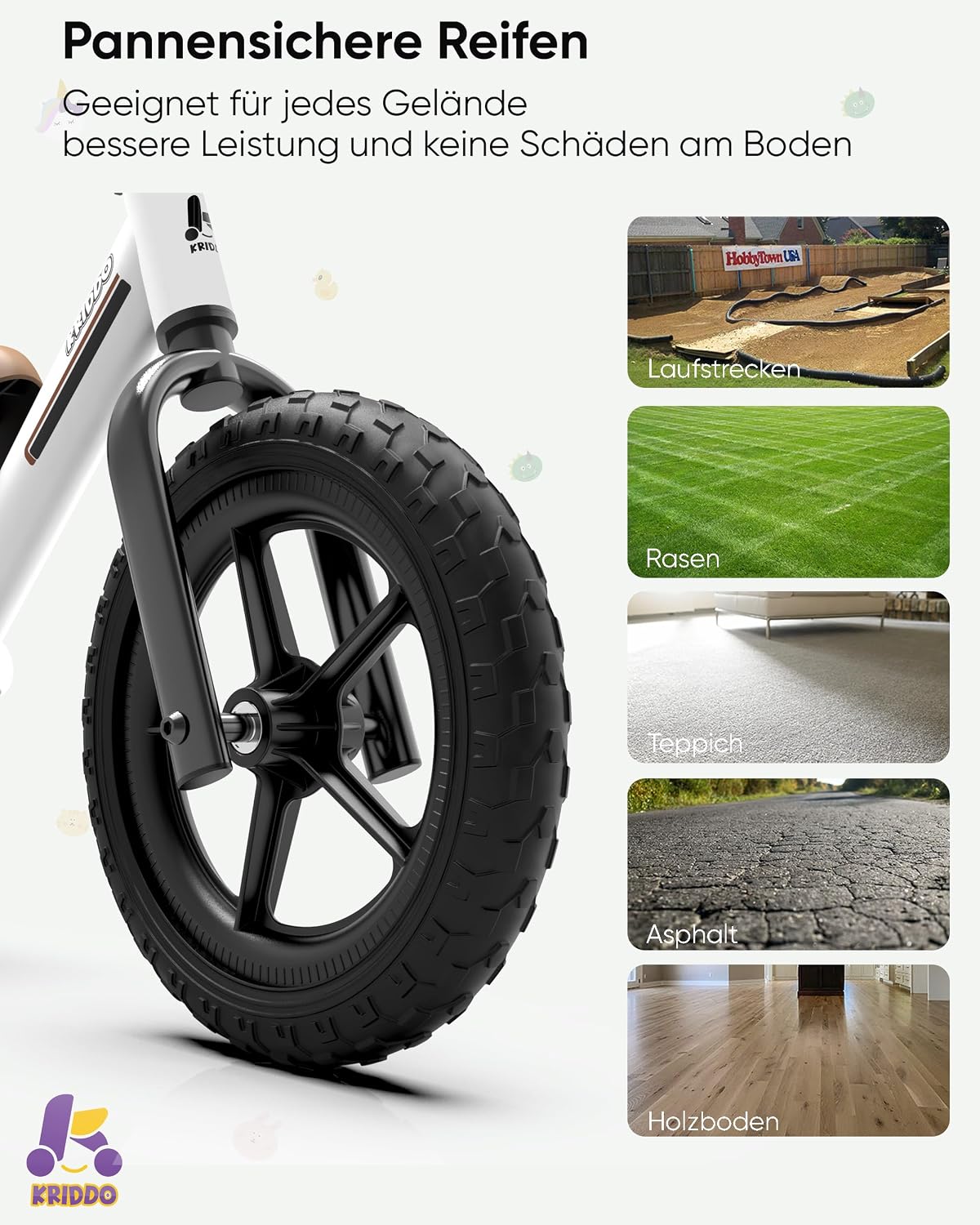 Laufrad für Kinder, Weiss