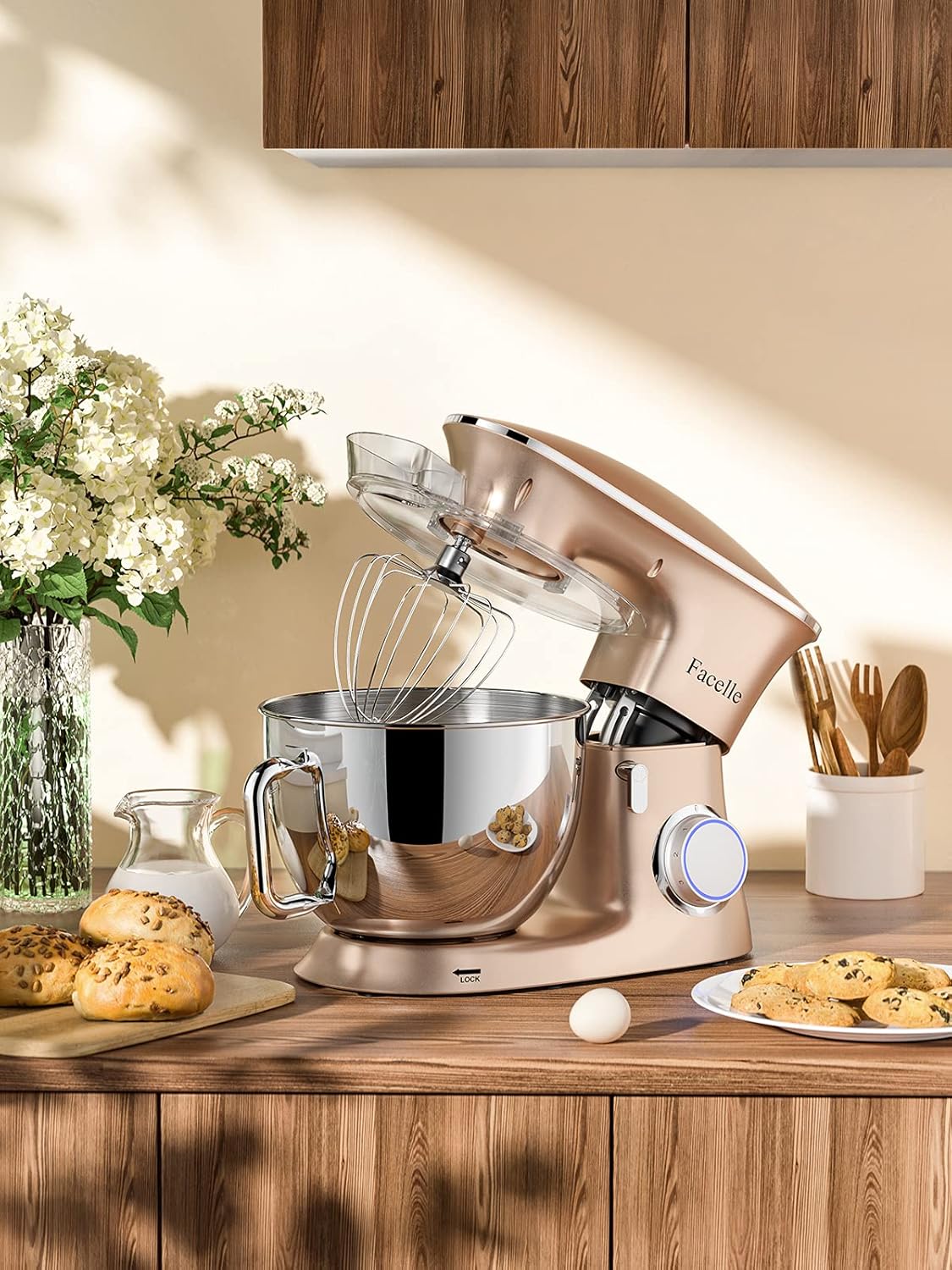 Küchenmaschine mit Zubehör, Champagne