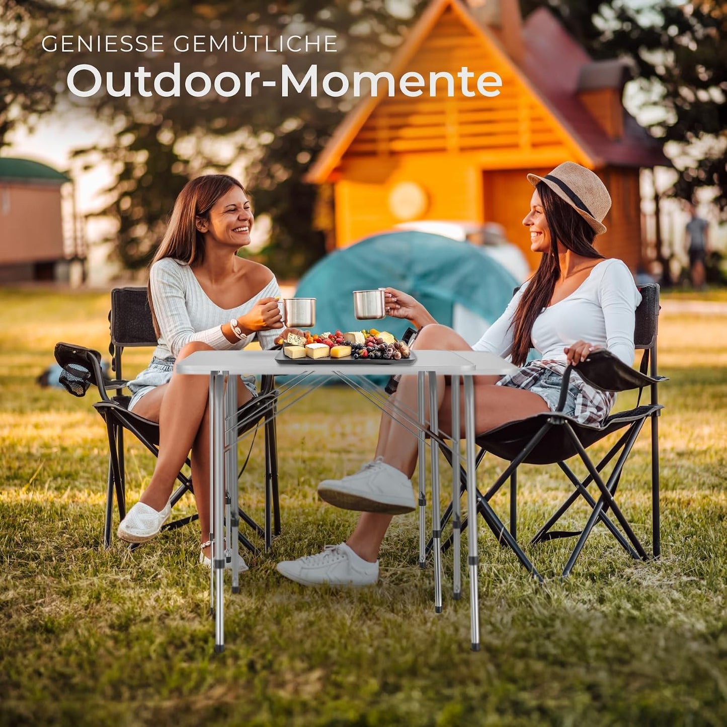Klappbarer Campingtisch, 80x60x68cm (Model 402173)