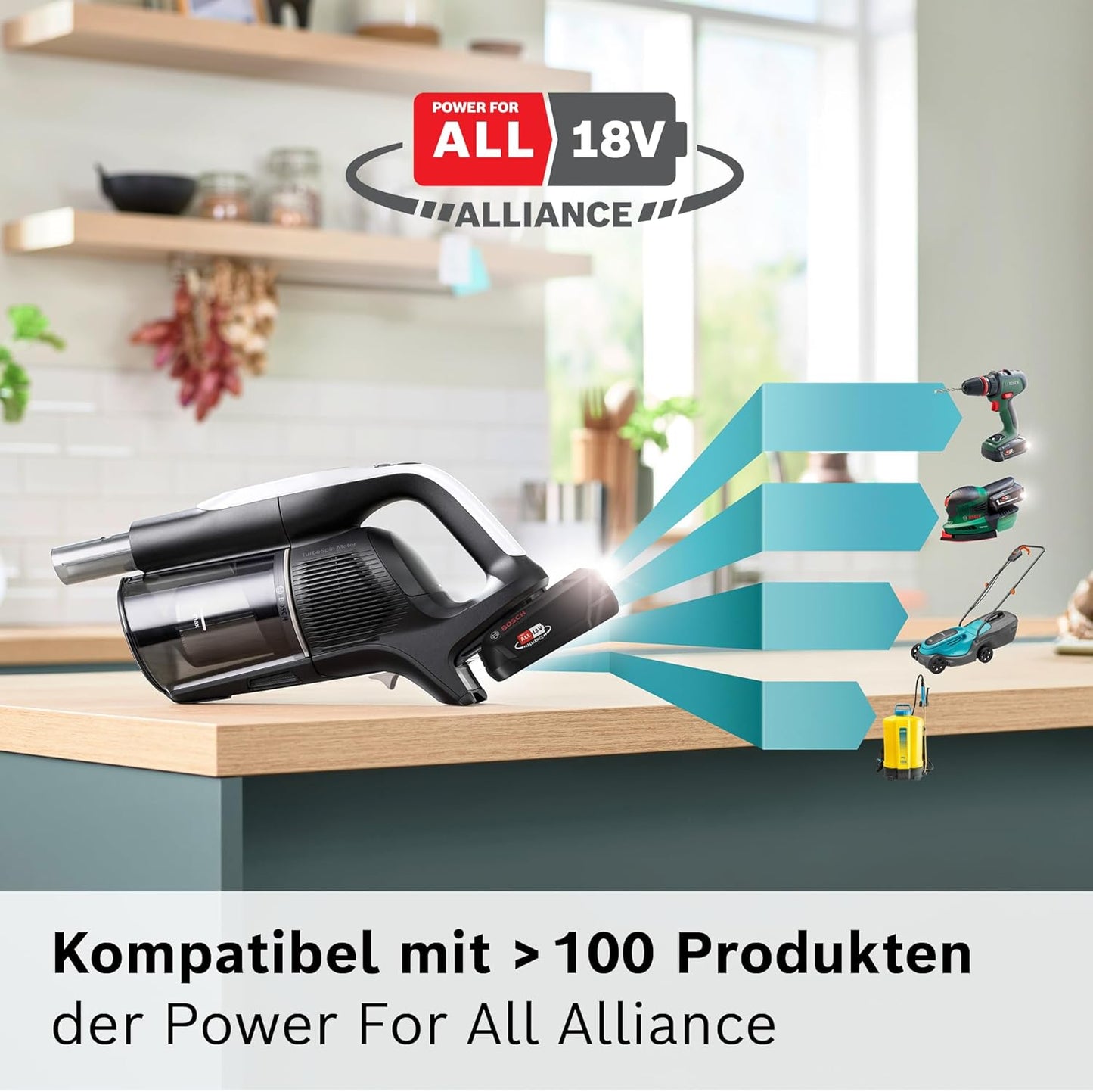 Akkustaubsauger Unlimited 10 BTS1042WAC mit HEPA-Filter, Weiss