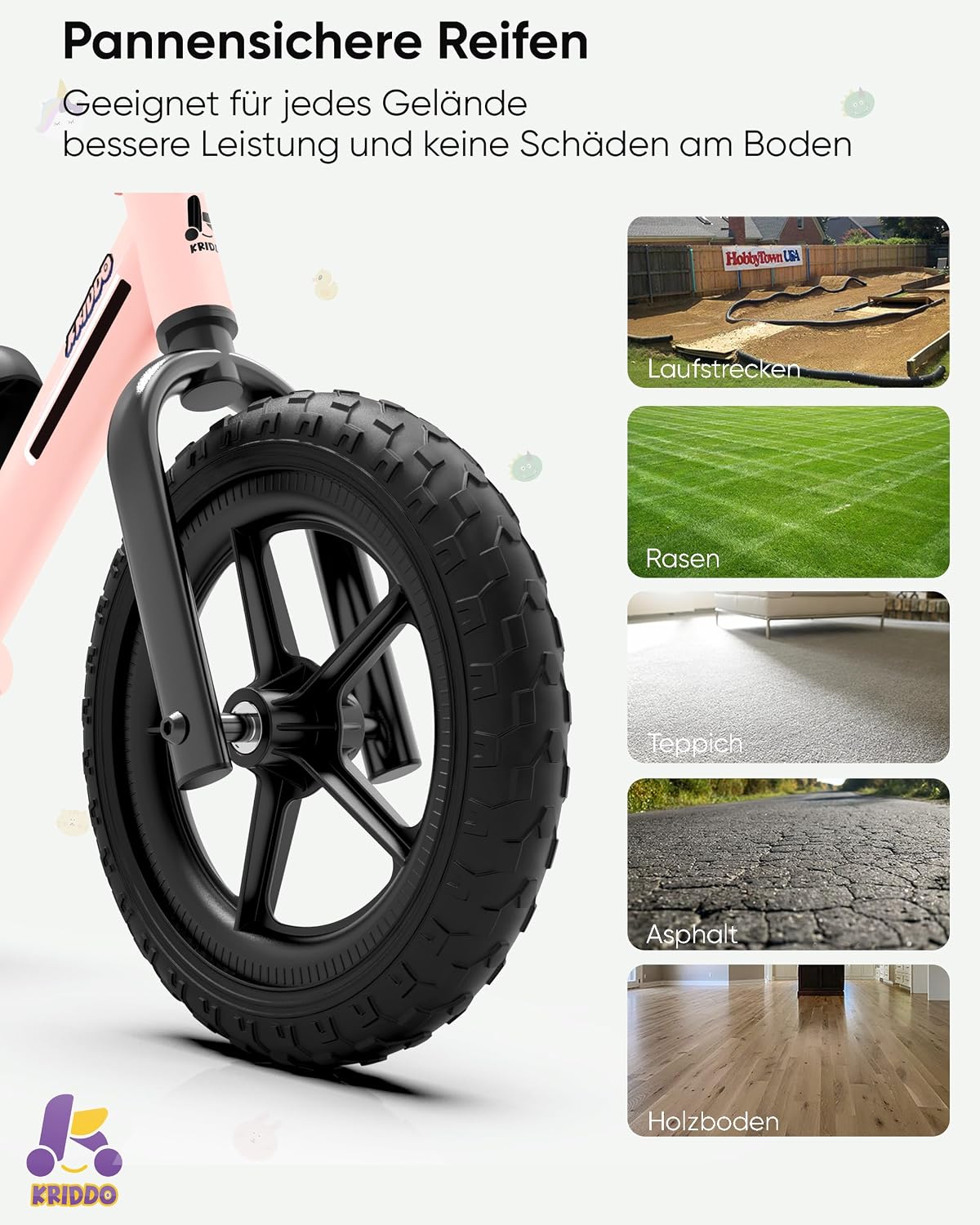 Laufrad für Kinder, Rosa
