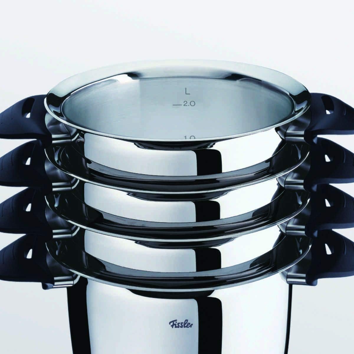 Intensa Edelstahl-Topfset (4-teilig) Induktion geeignet, 4-teilig 2 Kochtöpfe, 1 Bratentopf, 1 Stielkasserolle