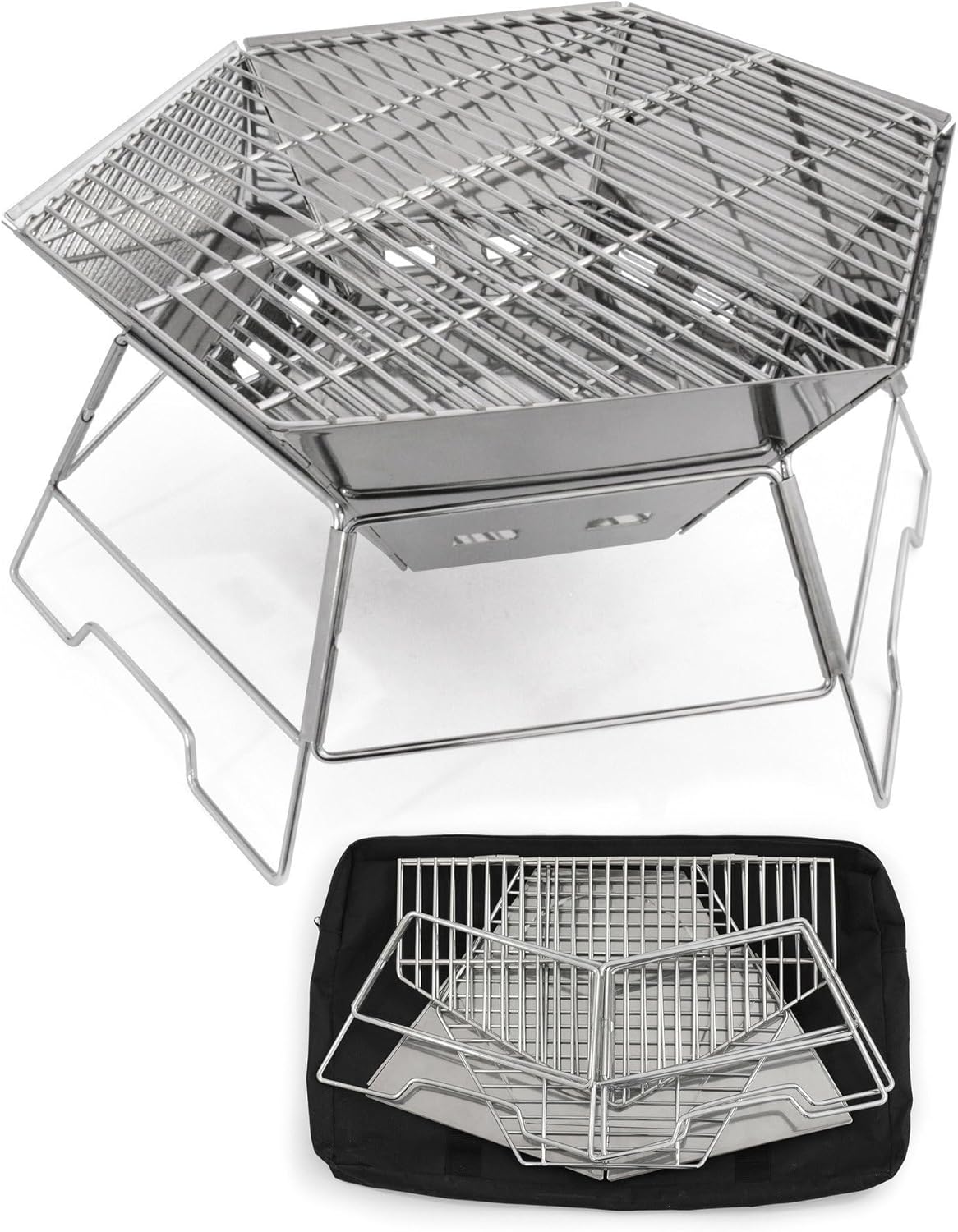 Hexagon Grill- und Feuerschale