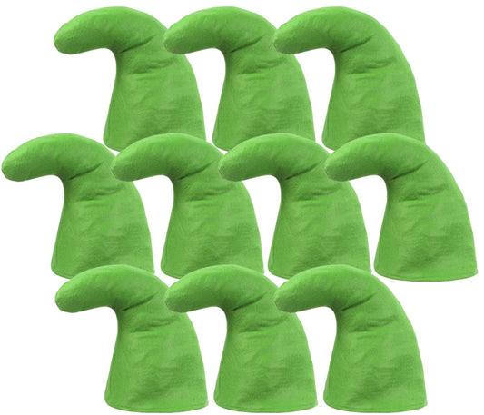 10er-Pack Zwergenmützen für Erwachsene, Grün
