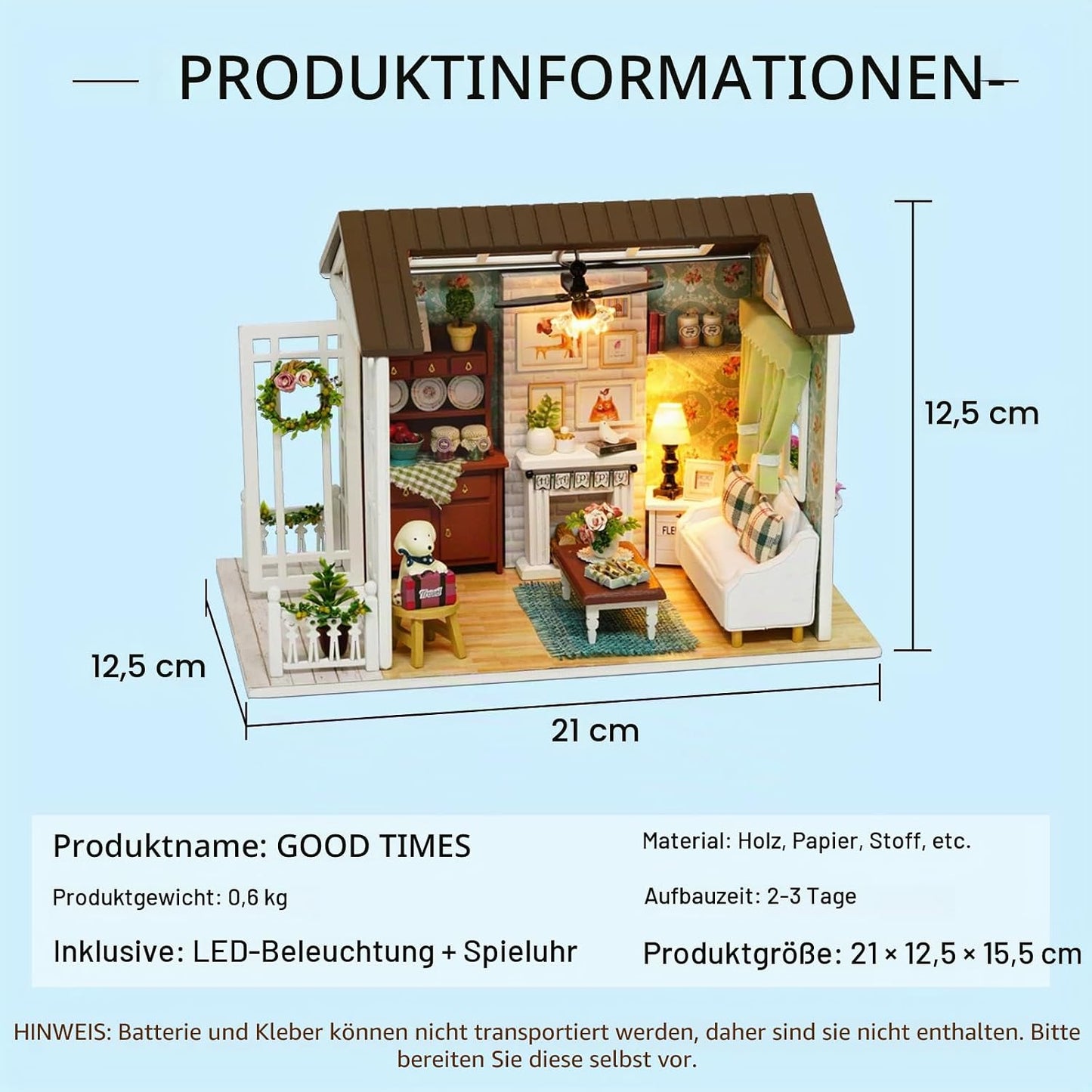 DIY Puppenhaus Miniatur-Salon, Z008