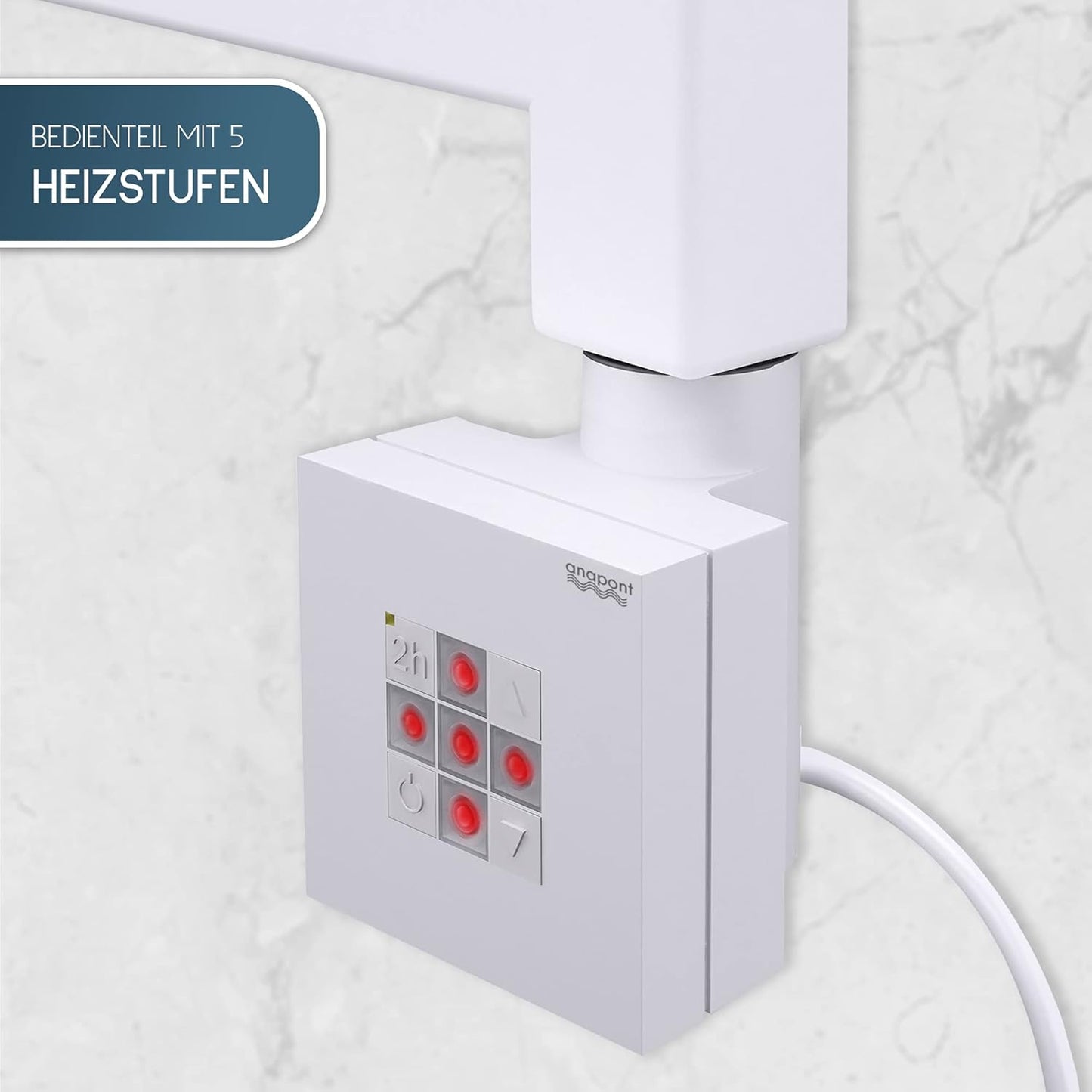 Elektrischer Badheizkörper KTX 2 mit Timer-Funktion, KTX 2 775h x 400b