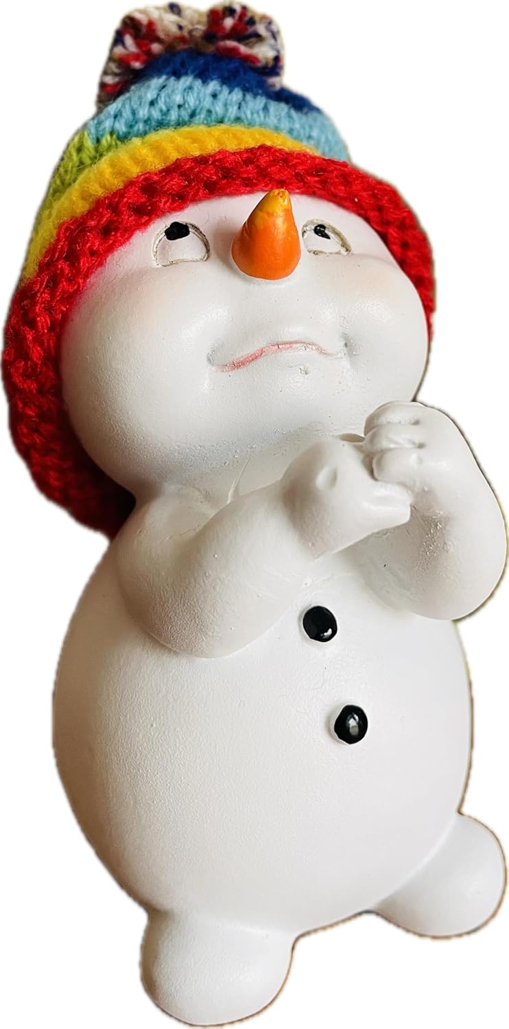 4-teiliges ‎Schneemann-Set mit Regenbogen Mützen, Regenbogen