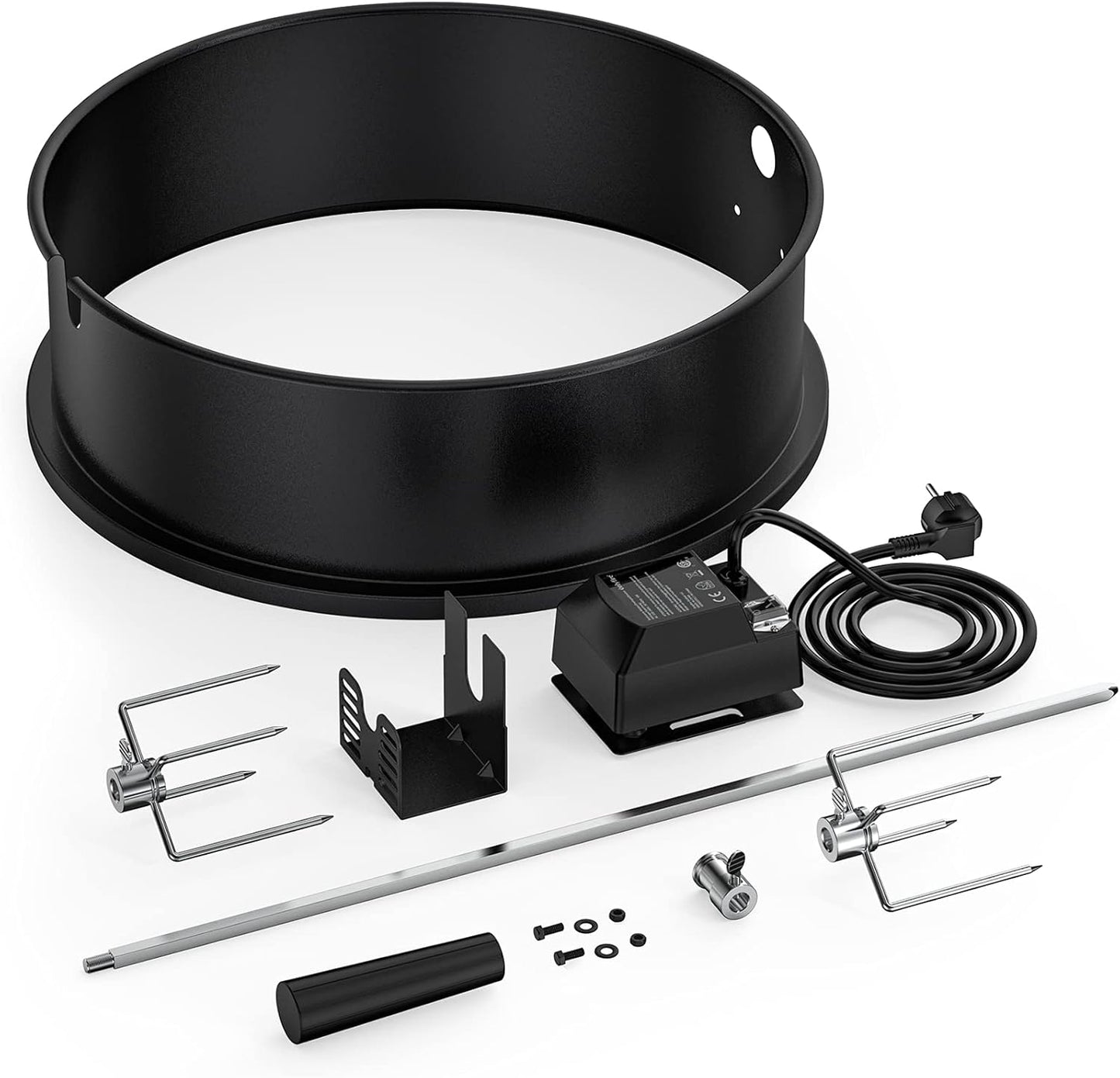 Drehspiess mit Motor für Kugelgrill (47 cm)