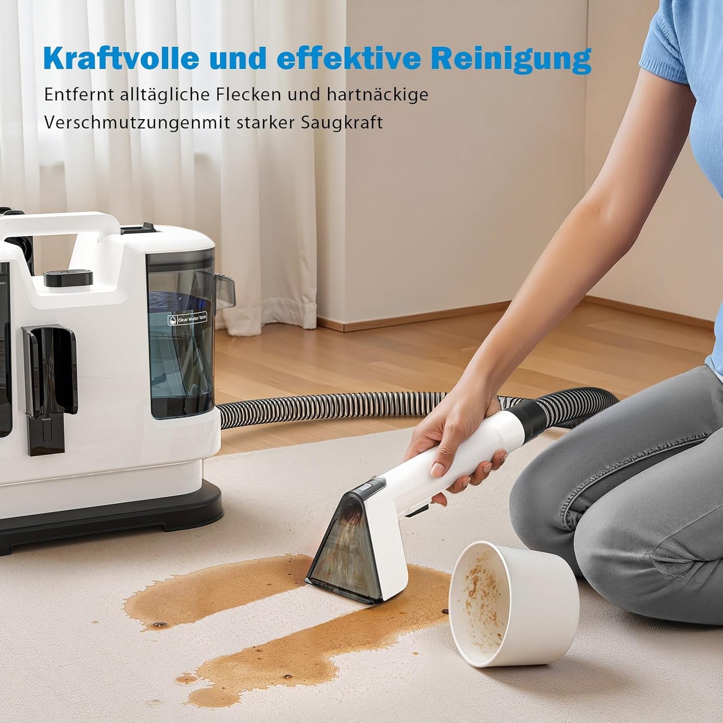 Nasssauger Polsterreiniger mit Selbstreinigung, Weiß