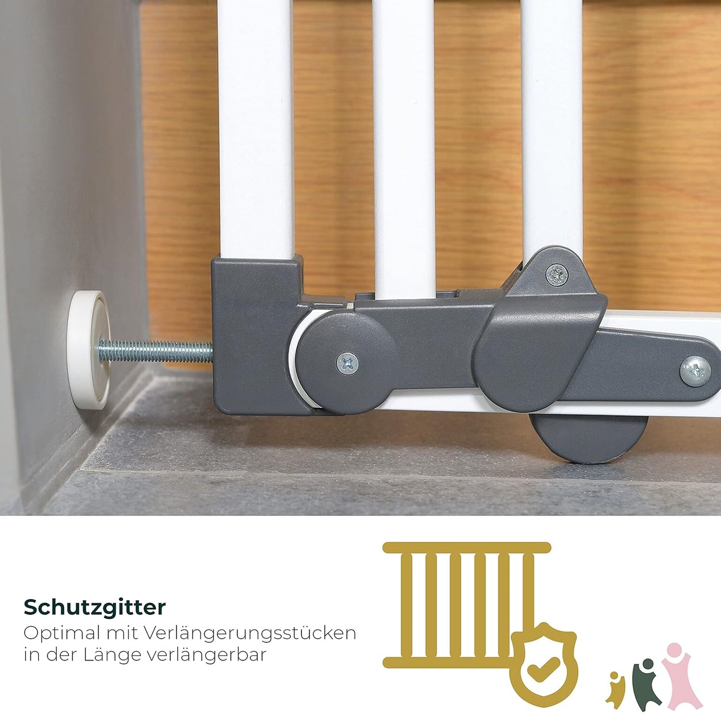 Schwenkbares Türschutzgitter 68-102 cm
