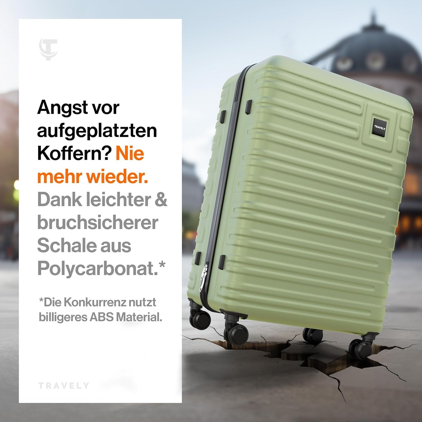 Hartschalenkoffer, XL Nebelgrün