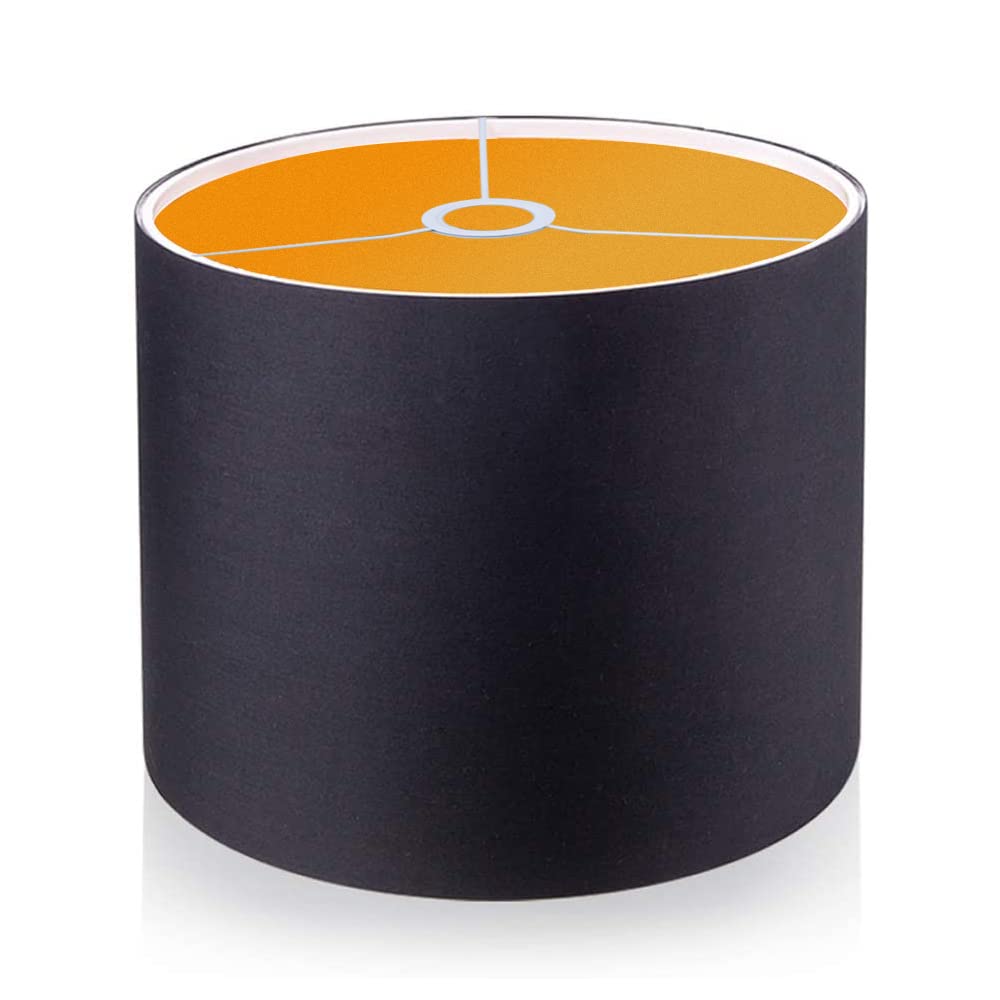 Stoff Trommel-Lampenschirm für Lampen, Schwarz
