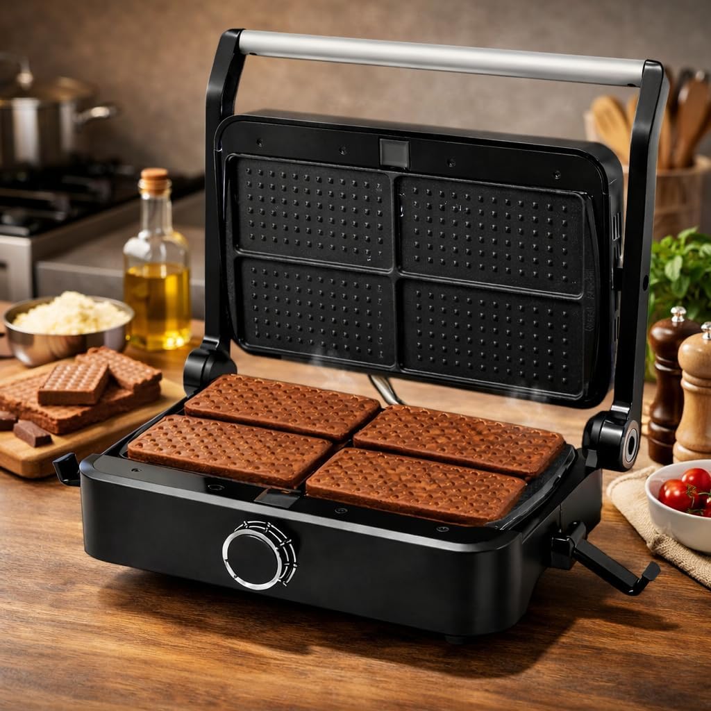 Toledo Eis Sandwich Waffel Maker mit Antihaftplatten