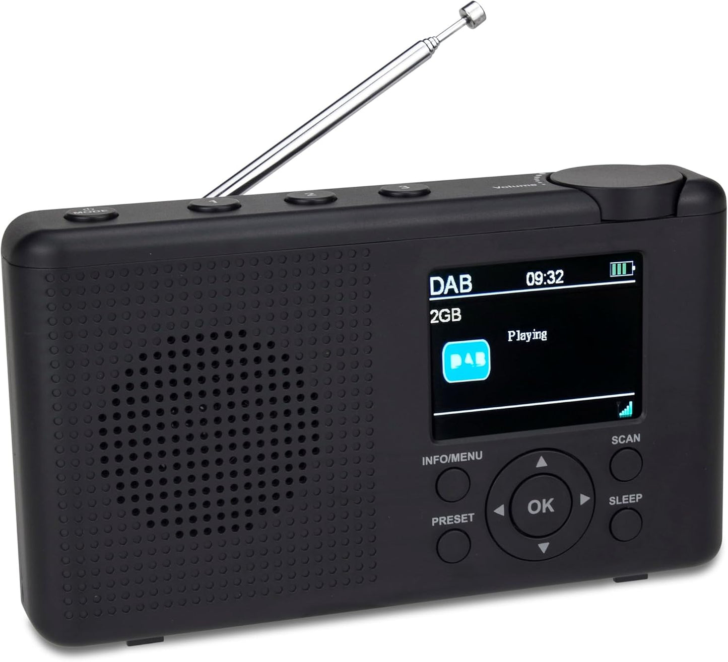 TRA23DAB/GR Tragbares DAB-Radio, schwarz DAB-Radio