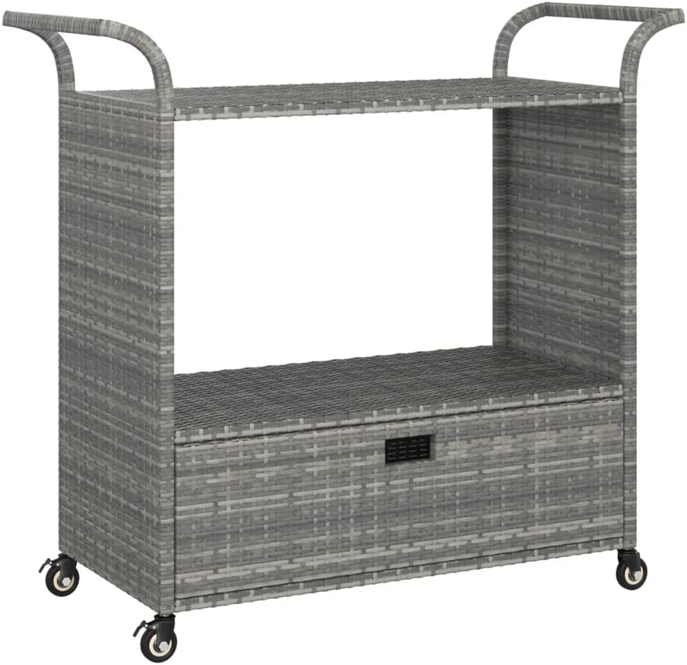Barwagen mit Schublade, Grau