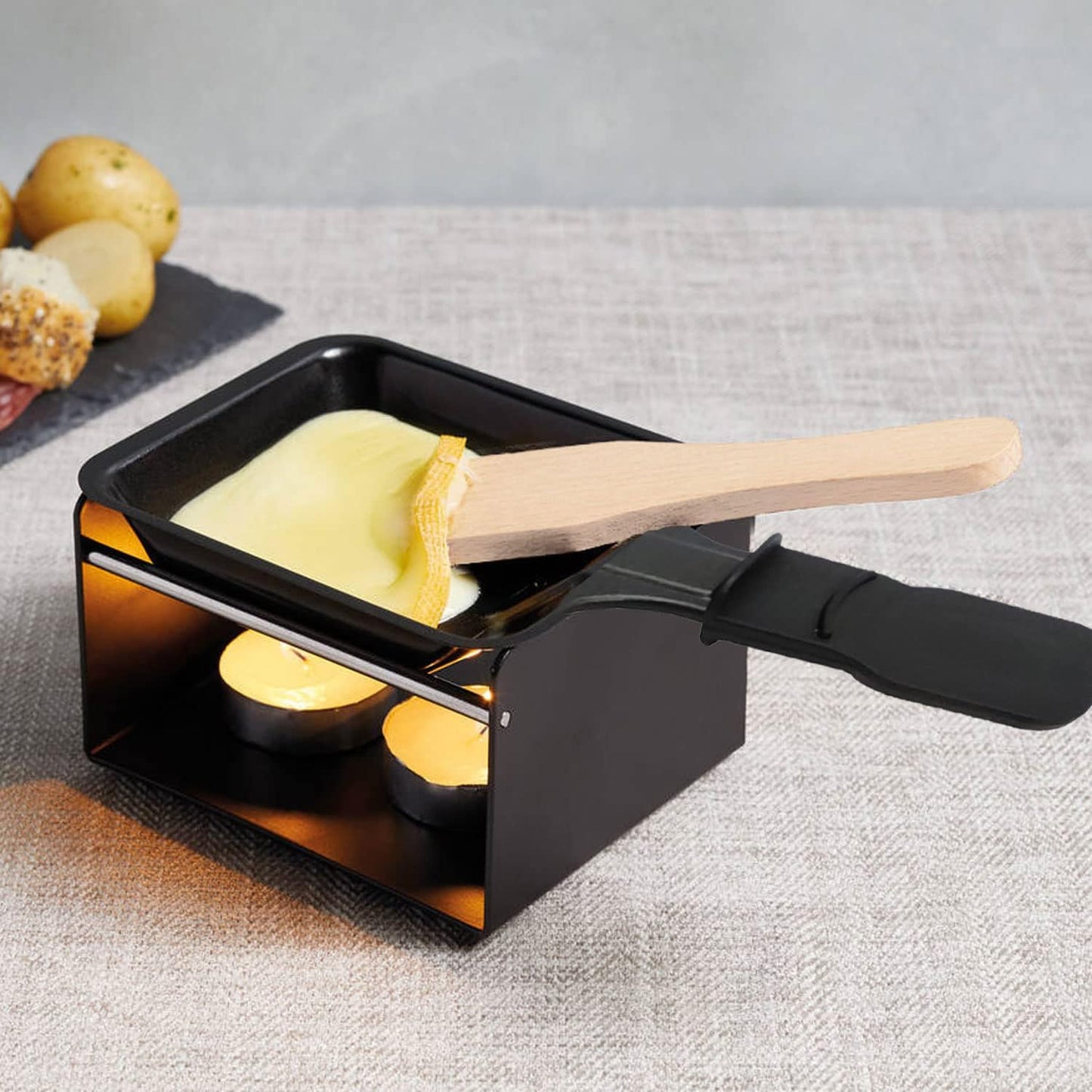 8 x antihaftbeschichtete Raclette-Pfannen, 8 Quadrat