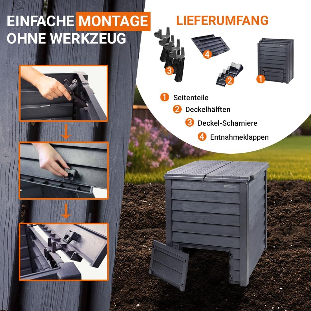 Thermo-Wood Komposter, 400 L
