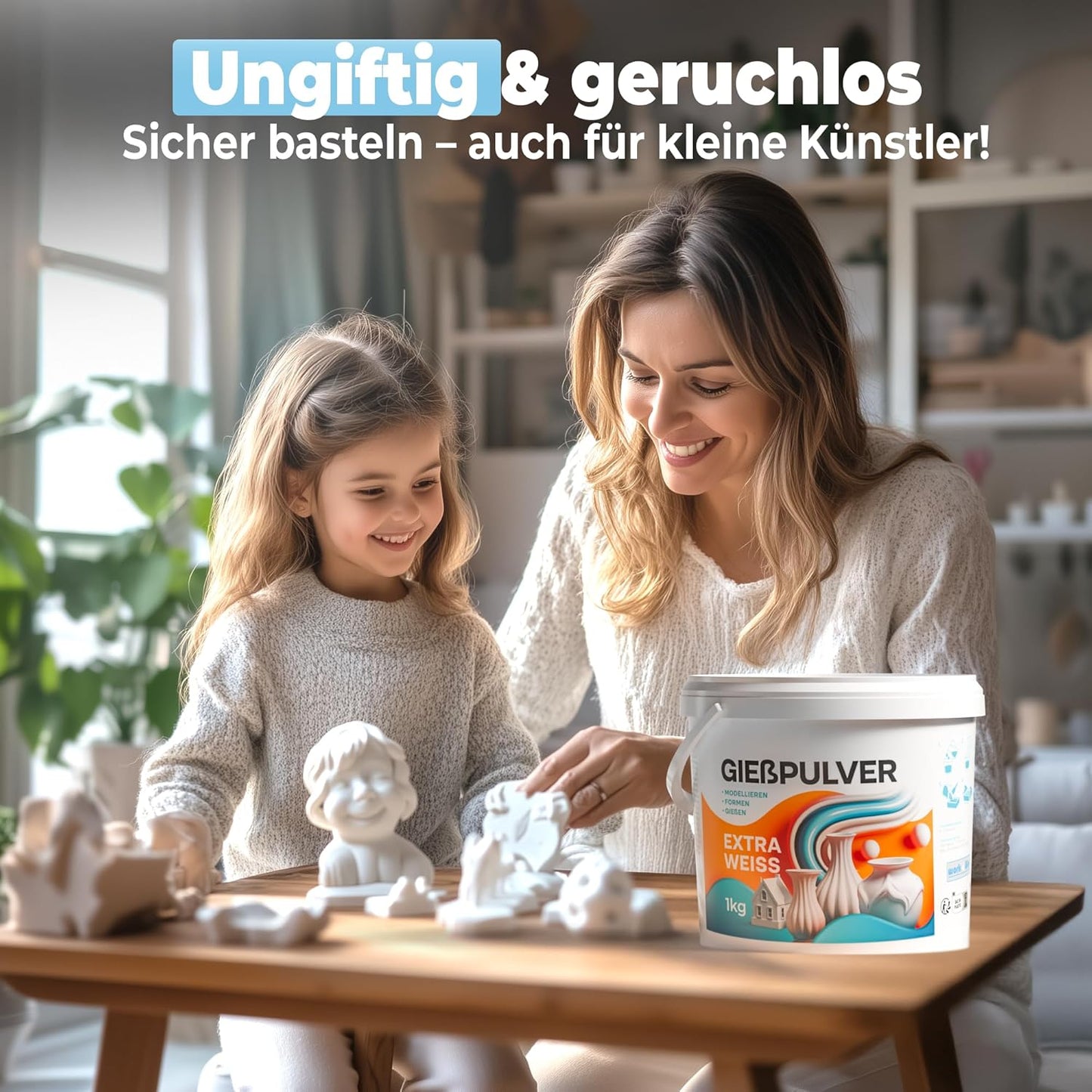 Giessmasse für Silikonformen, Extra Weiss 3,0kg