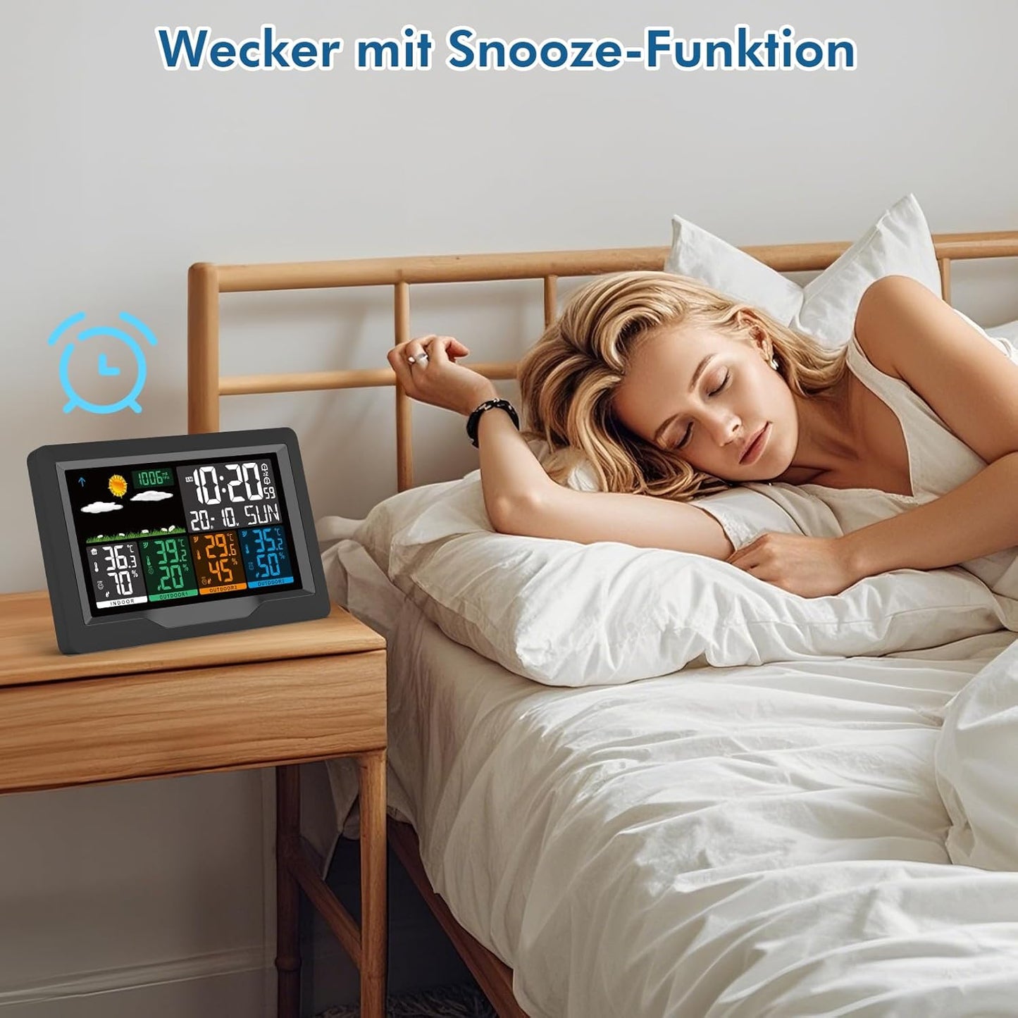 Wetterstation mit 3 Aussensensoren