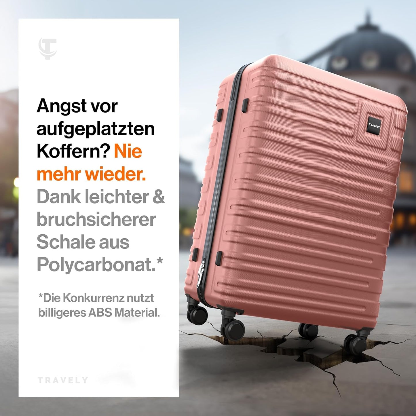 Hartschalenkoffer XL, XL Roségold