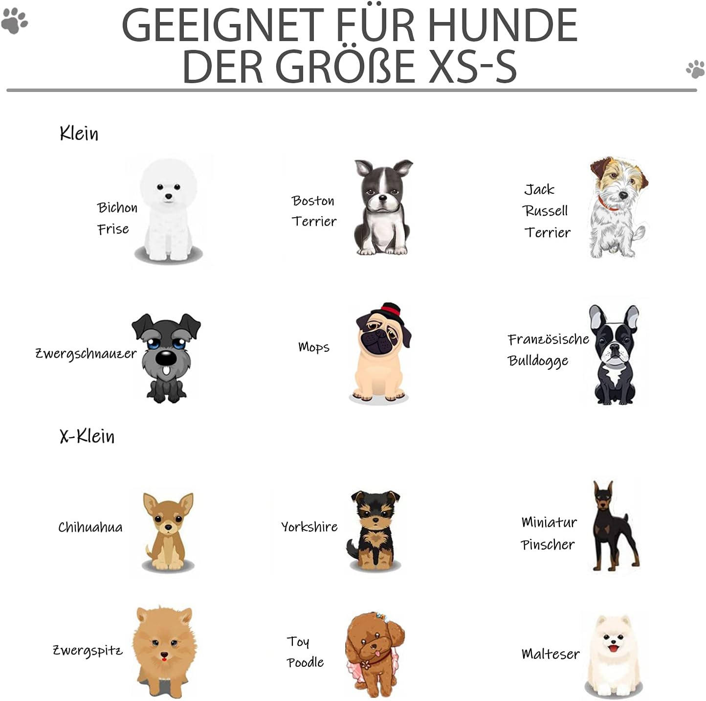 Klappbare Hundetreppe für Haustiere, schwarz L45 x B39 x H20 cm