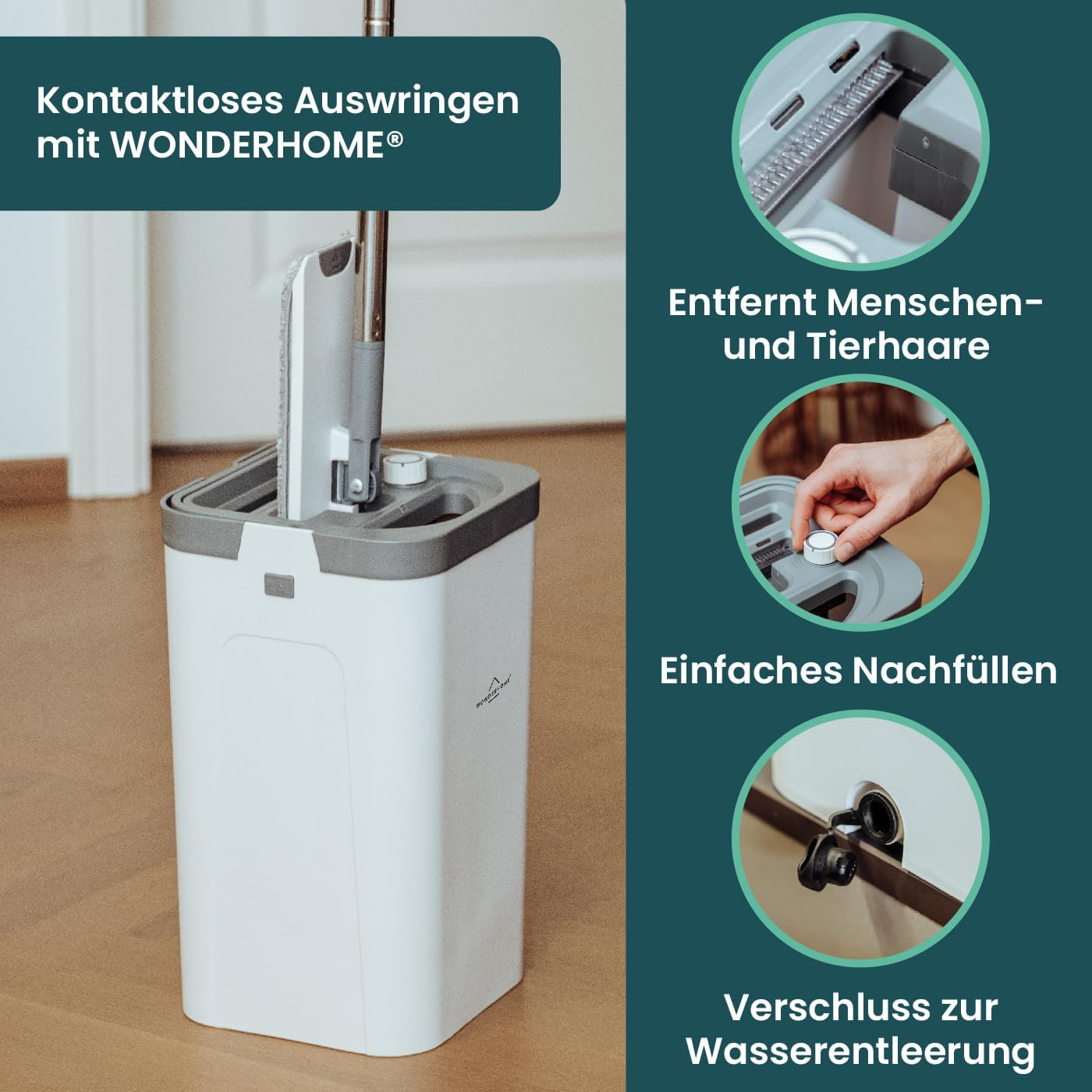 TripleClean Classic Bodenwischer-Set mit Eimer, TripleClean Classic