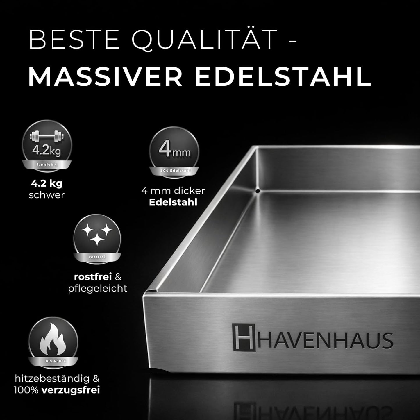 Grillplatte mit Smash Burger Zubehör-Set, Grillplatte 4mm + Smash Burger Set XXL
