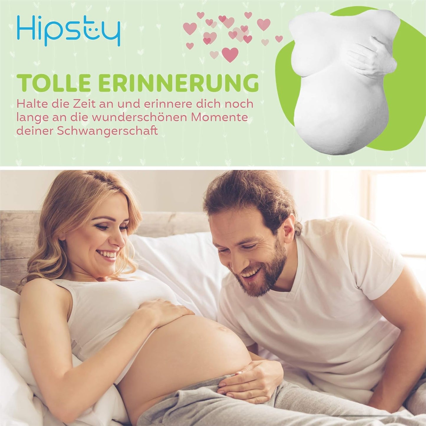 Babybauch Gipsabdruck Komplettset mit Farben