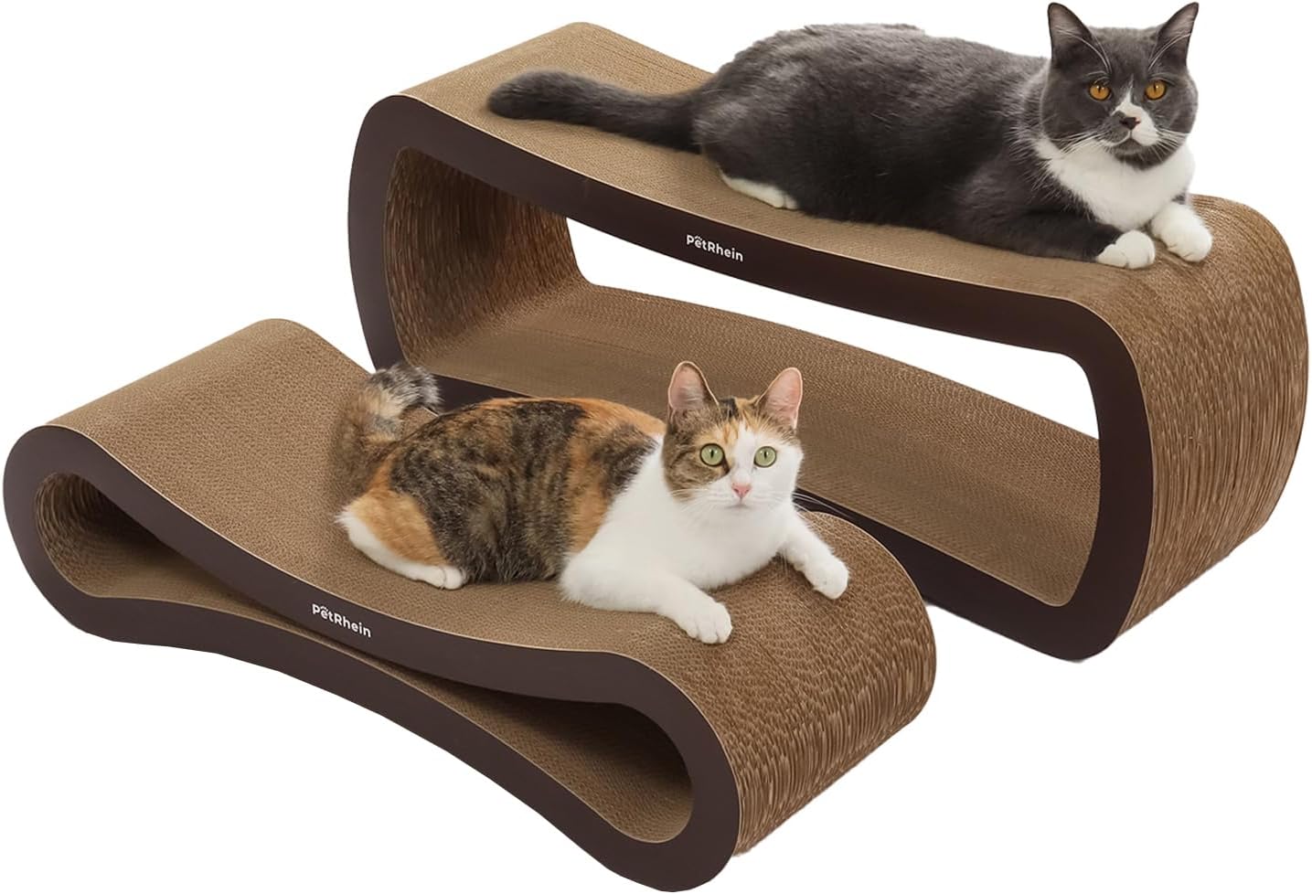 2-in-1 Kratzbrett für Katzen, Braun