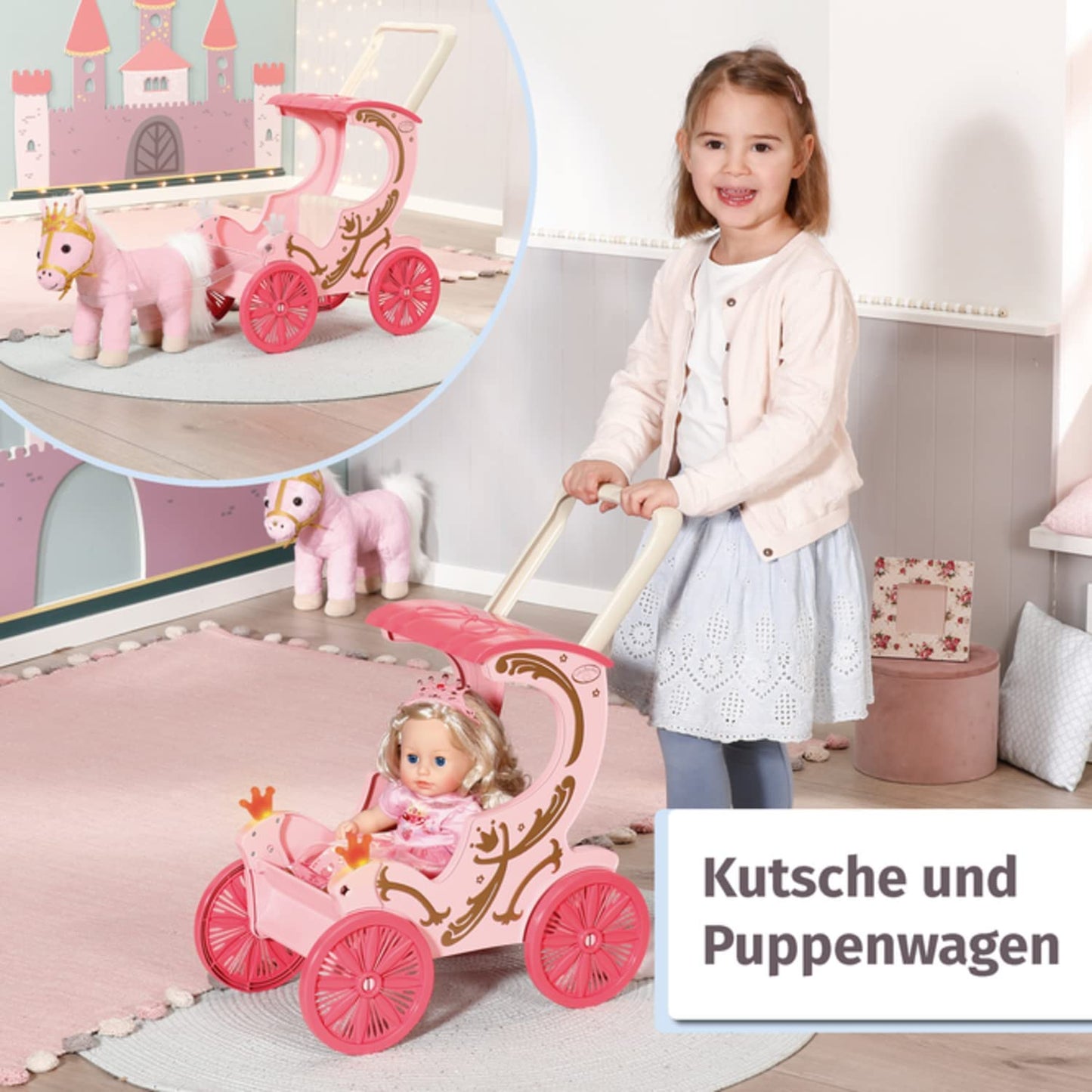Baby Annabell® Little Sweet Kutsche & Pony, Puppenzubehör, Kutsche mit Pony