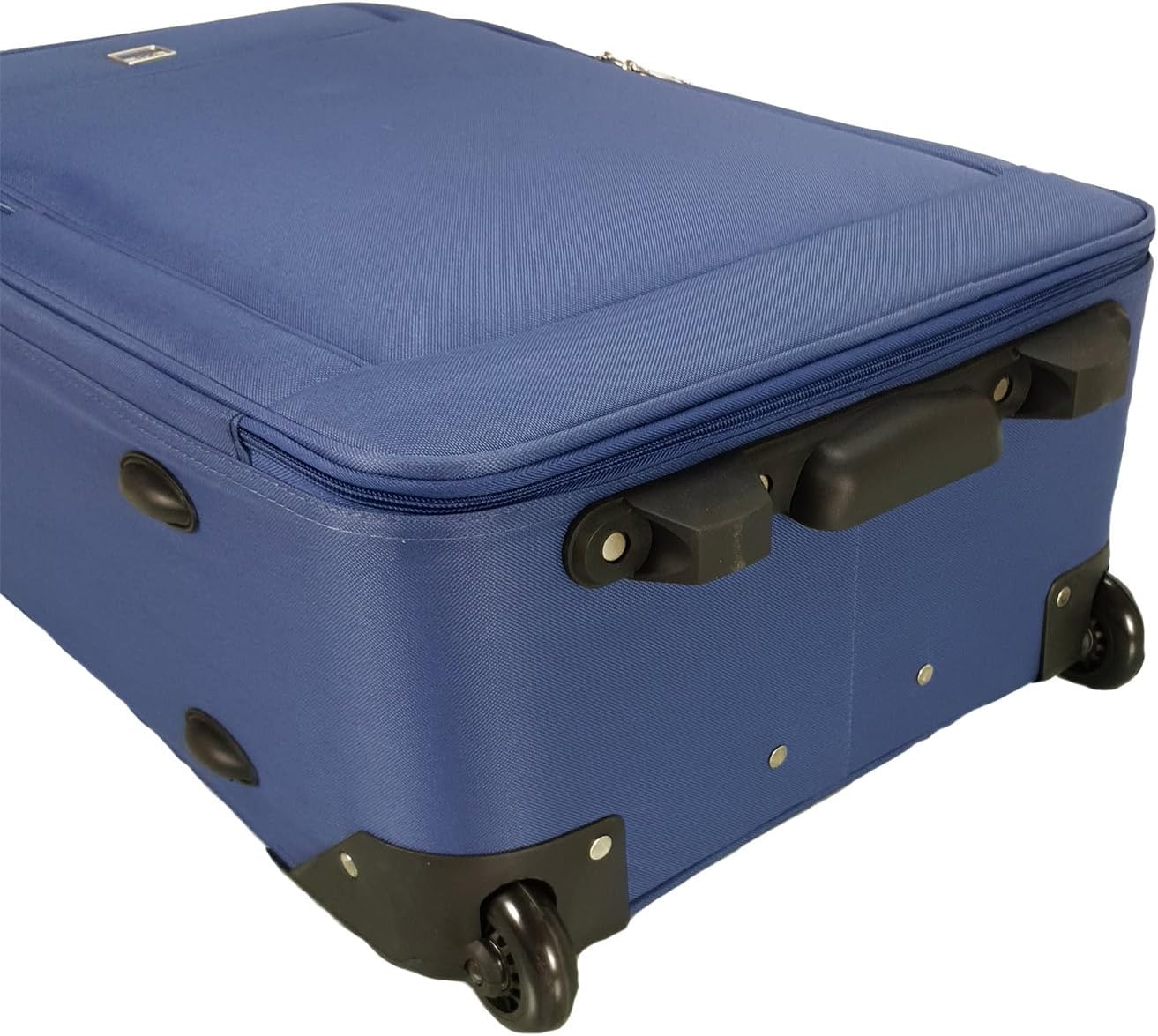Stoffkoffer Trolley-Set mit Inline Rollen (4-teilig), 4er Set Blau