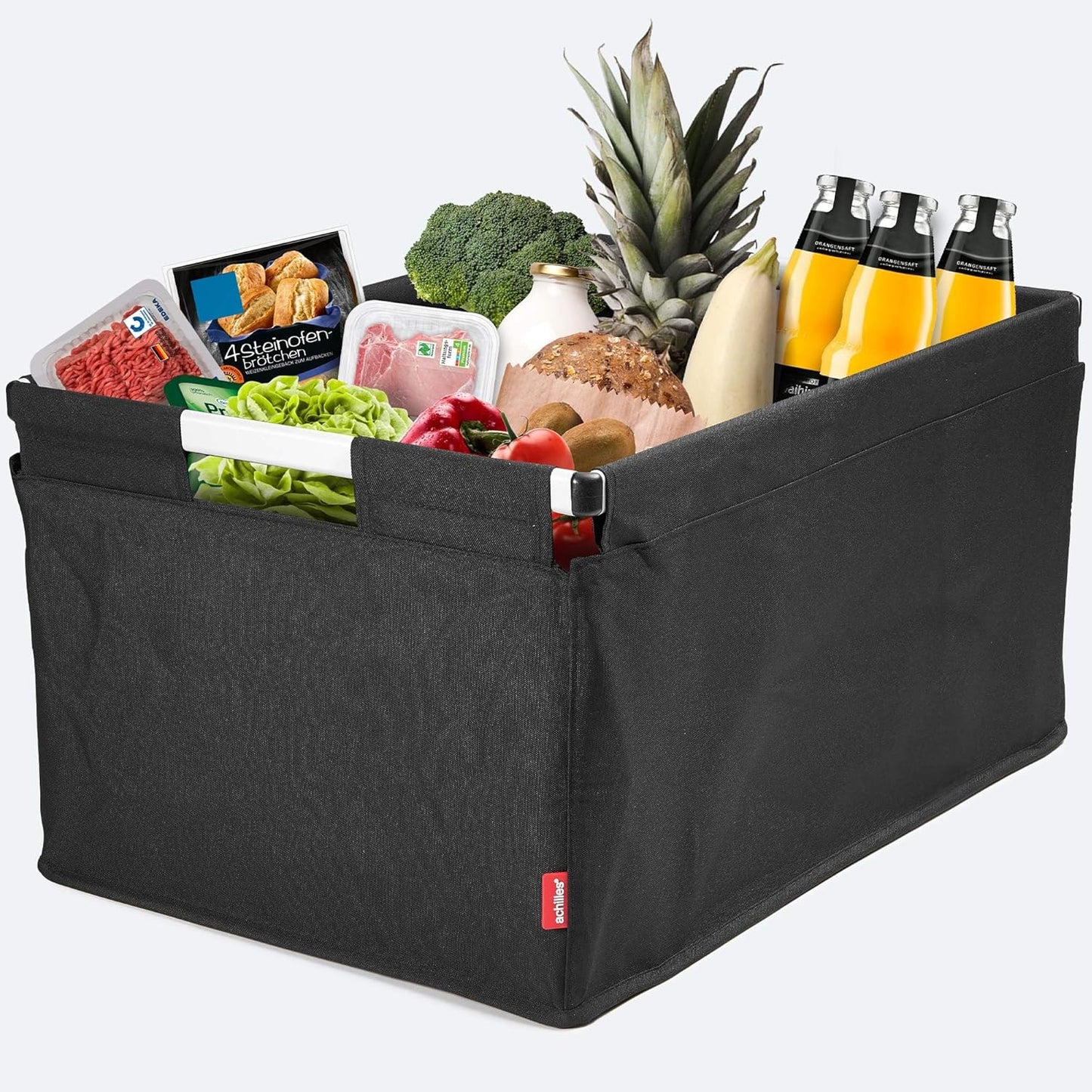 Faltbare Transportbox mit Alurahmen, Schwarz
