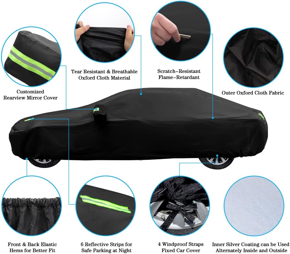 Autoabdeckung für Ford Mustang (1994-2024), Kompatibel mit Ford Mustang 1994-2024
