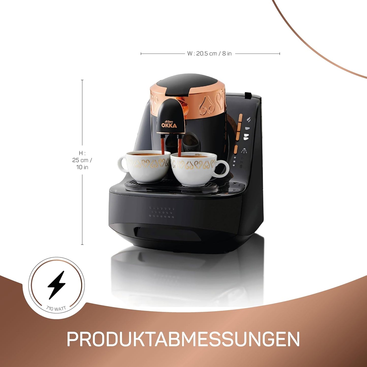 Türkische Kaffeemaschine Okka, Black