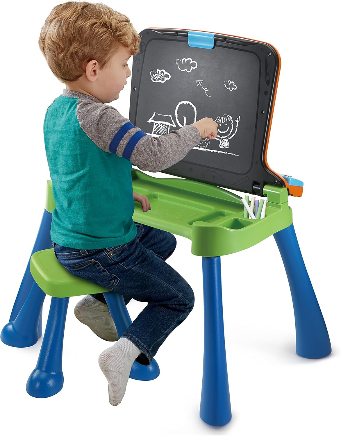 5-in-1 Schreibtisch, Grün/Blau