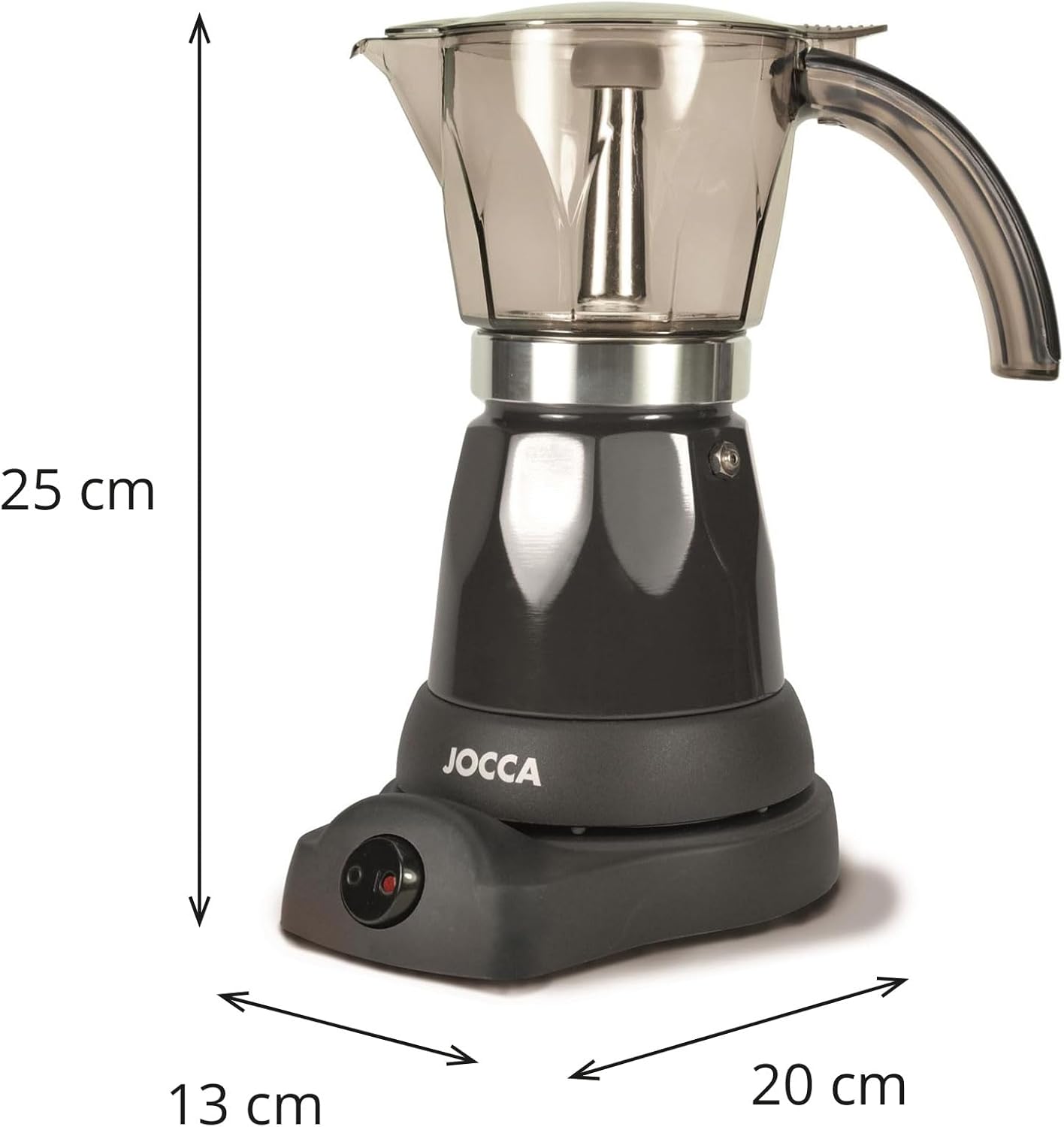 Elektrische Espressokanne mit 360° Basis, Nero