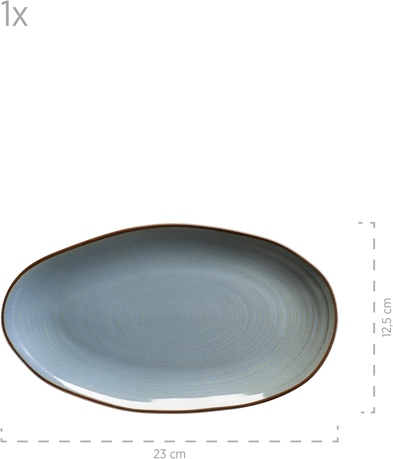 Servierplatten-Set Nottingham im Vintage Look, Blau
