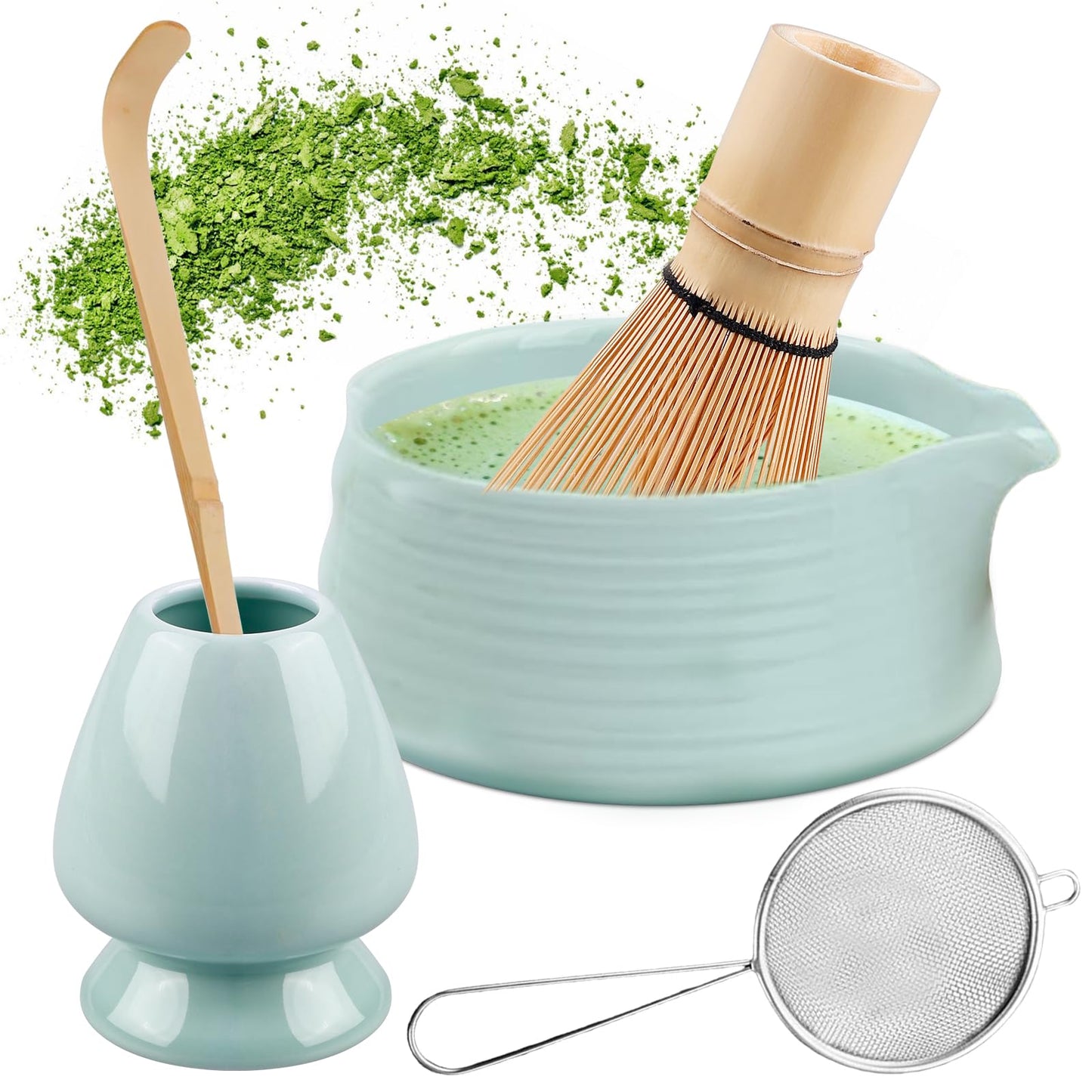 5-teiliges Matcha-Teeset, Seladon