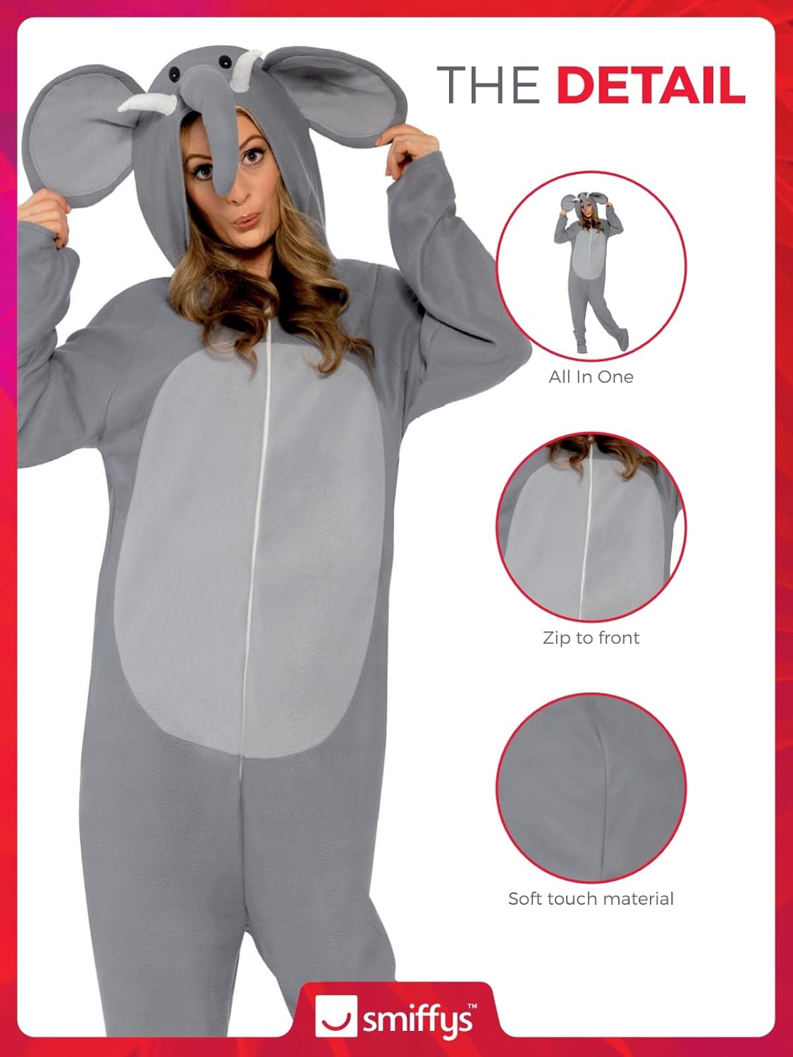 Smiffys Elefant Kostüm, M