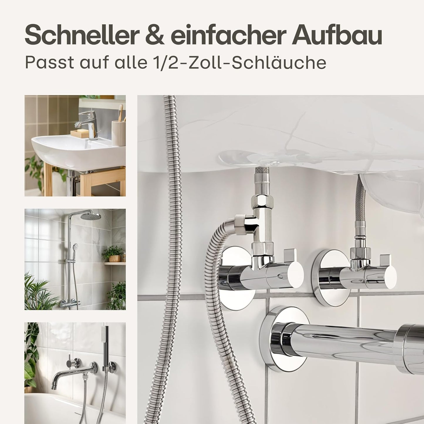 Bidet Set mit Handbrause, Schlauch & Halter
