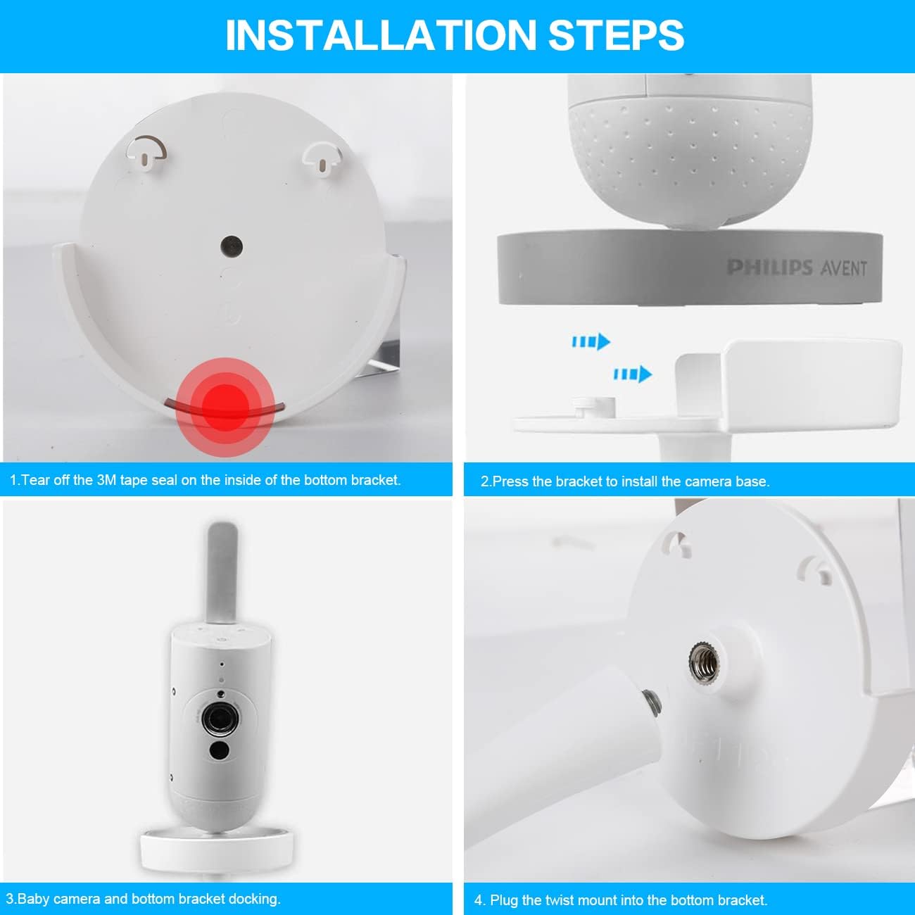 Babyphone Halterung, 1 Stück (1er Pack), Starke Klammer für Scd 923/26