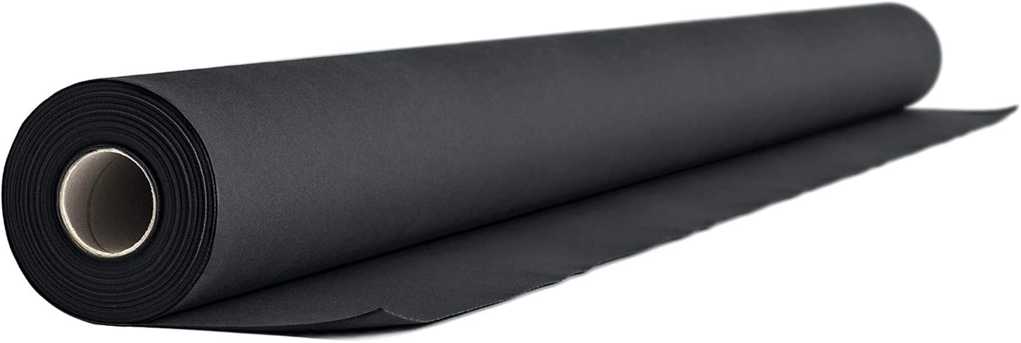Airlaid Tischdeckenrolle, 2400 x 120 cm (Rechteckig) Schwarz