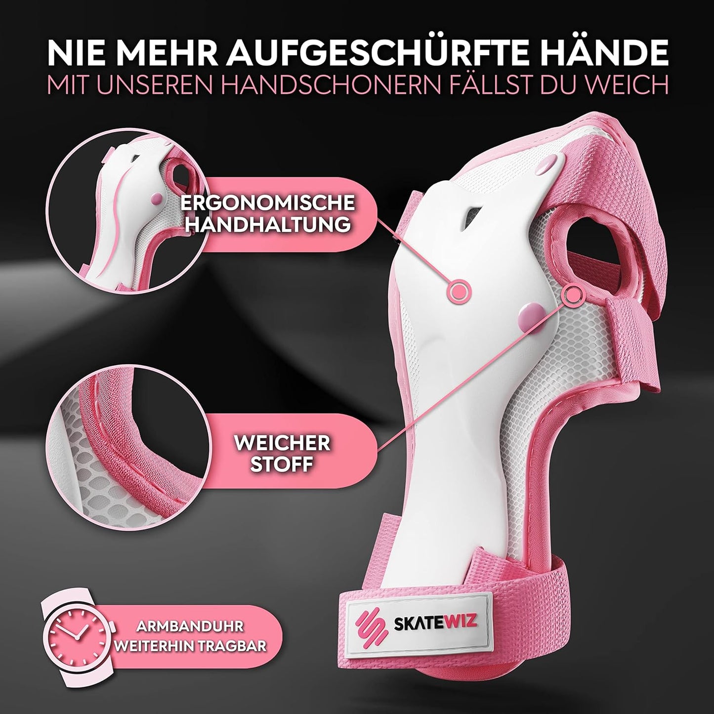 SMASH, M/L - Kids/Teens Pink Weiss