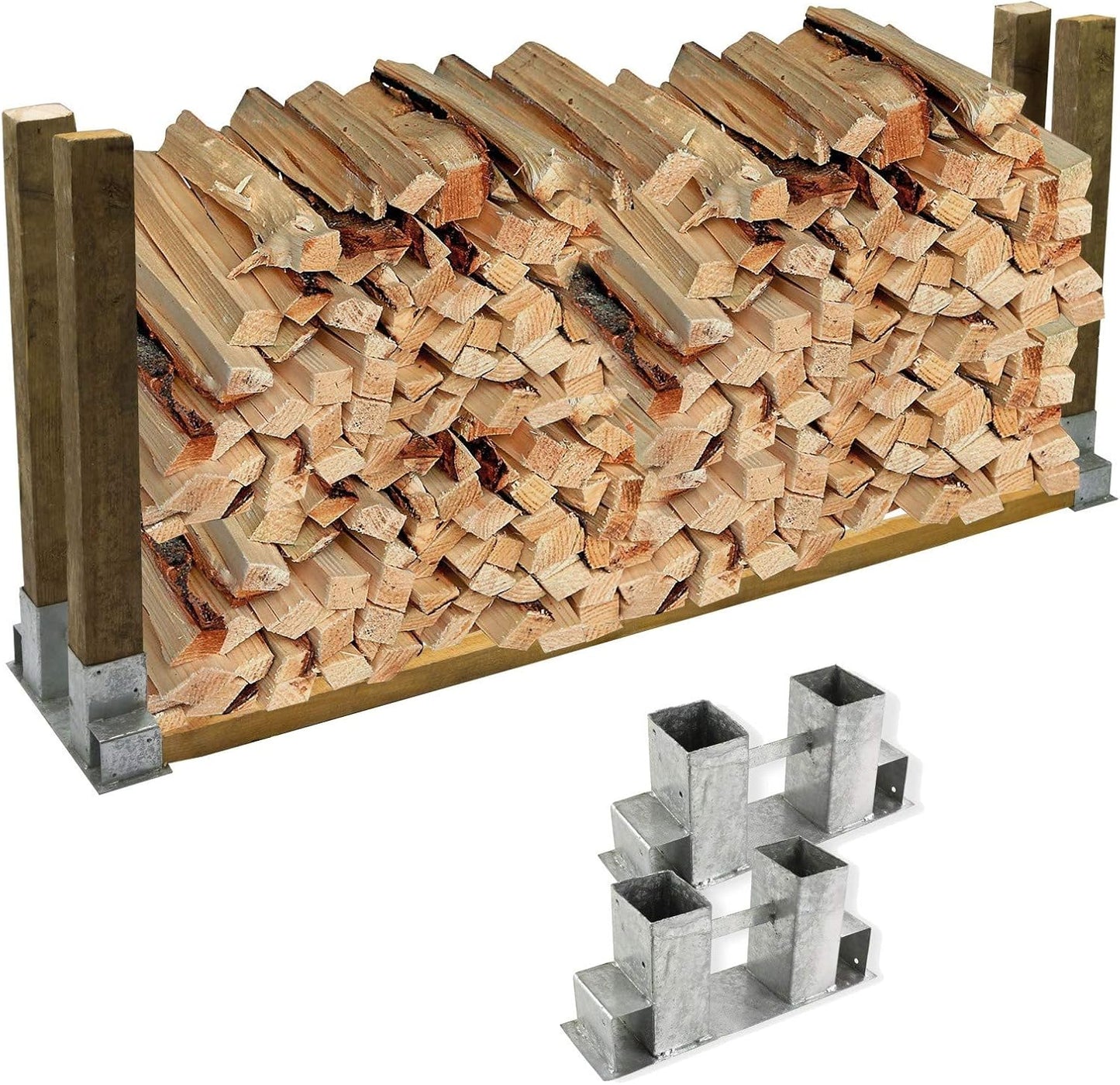 Stapelhilfe für Brennholz