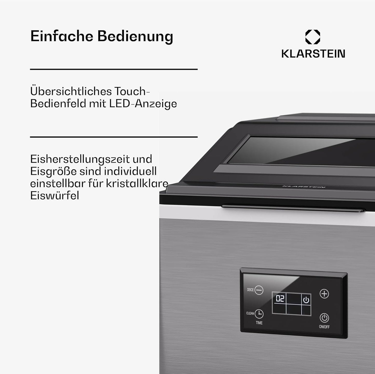 Eiswürfelmaschine FrostMaster (40 kg/Tag), Edelstahl