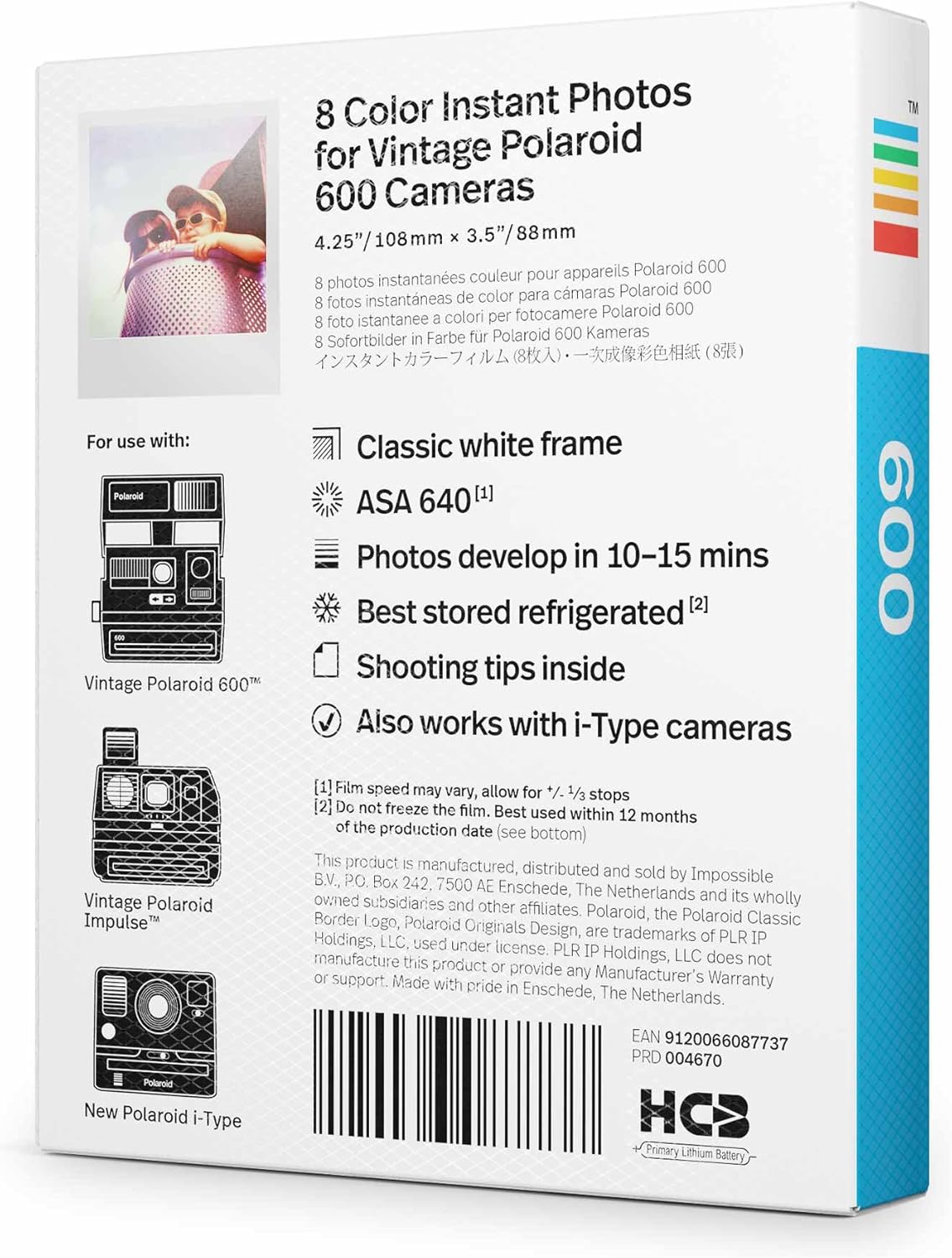 4670 Sofortbildfilm, Farbfilm für 600
