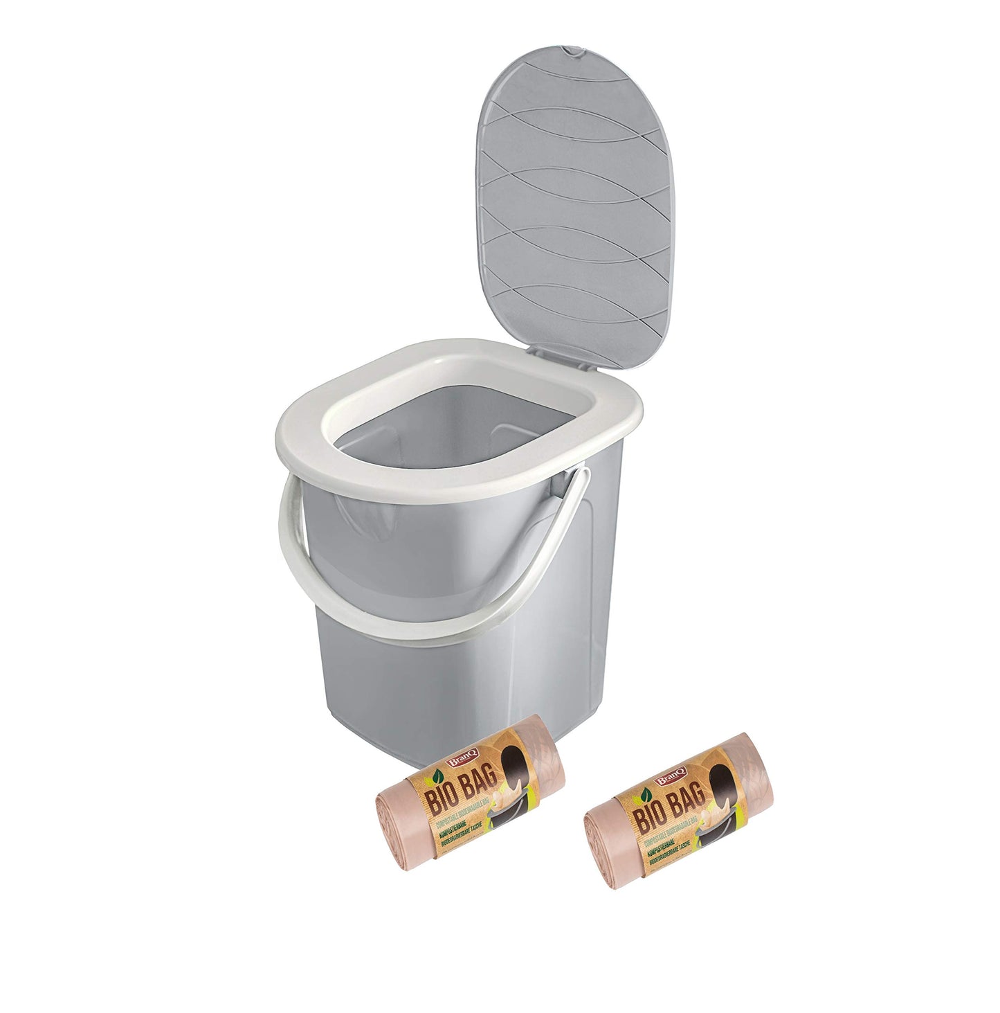 Mobile Campingtoilette mit Toilettenbeuteln, 22 L Single